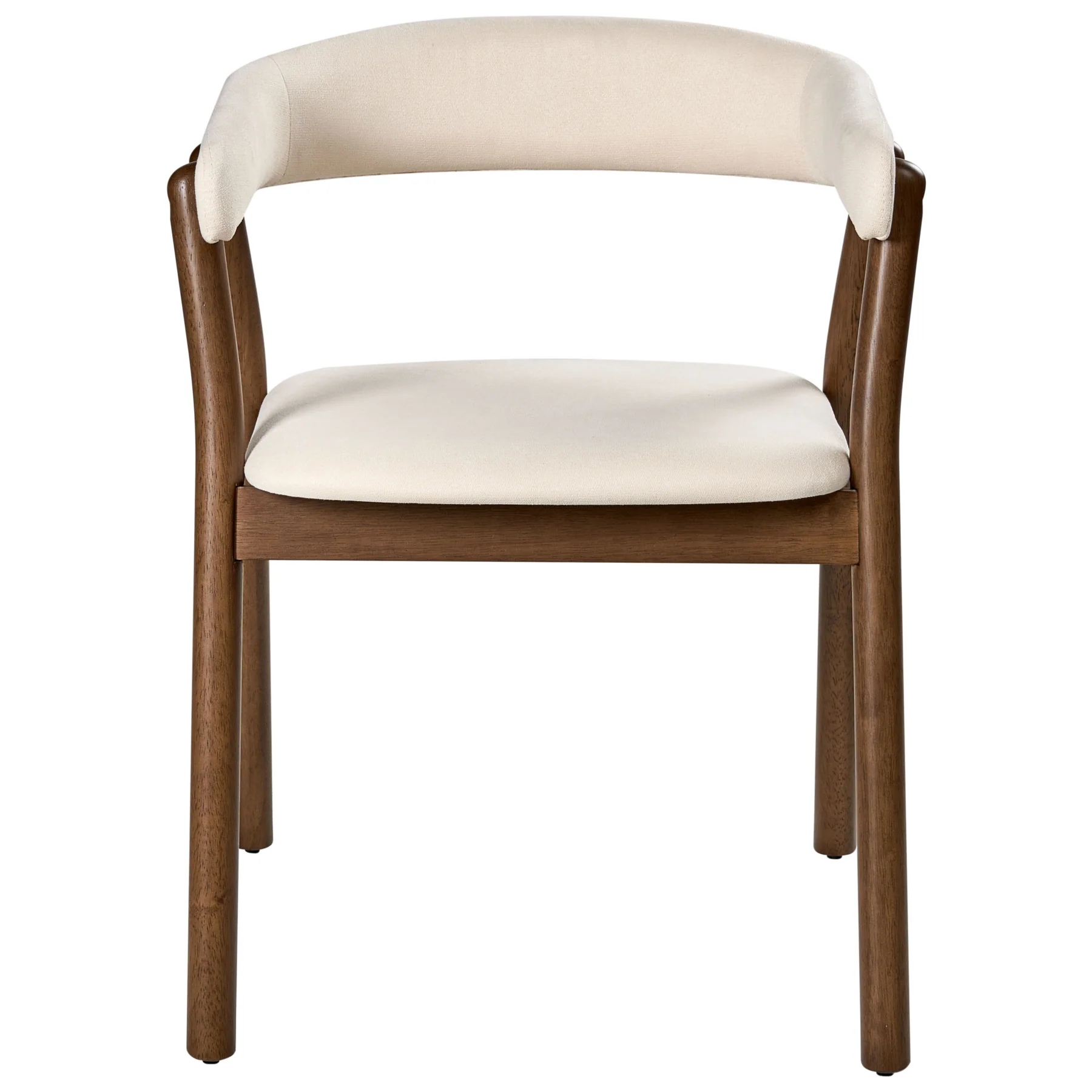 Beliani-MYLO-Eetkamerstoel set van 2-Donkerbruin|Off-white-Hout - Image 4