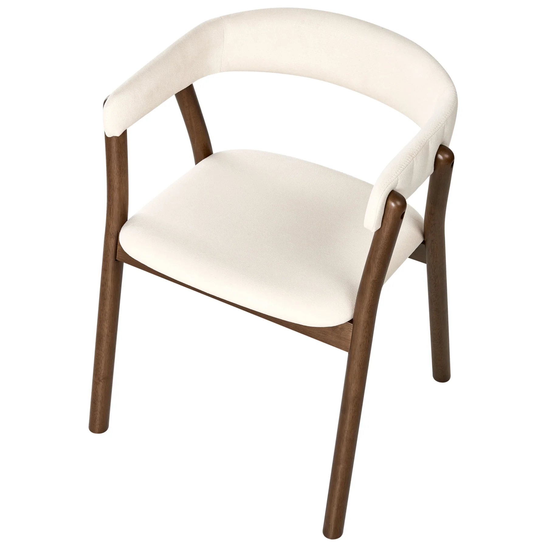 Beliani-MYLO-Eetkamerstoel set van 2-Donkerbruin|Off-white-Hout - Image 6