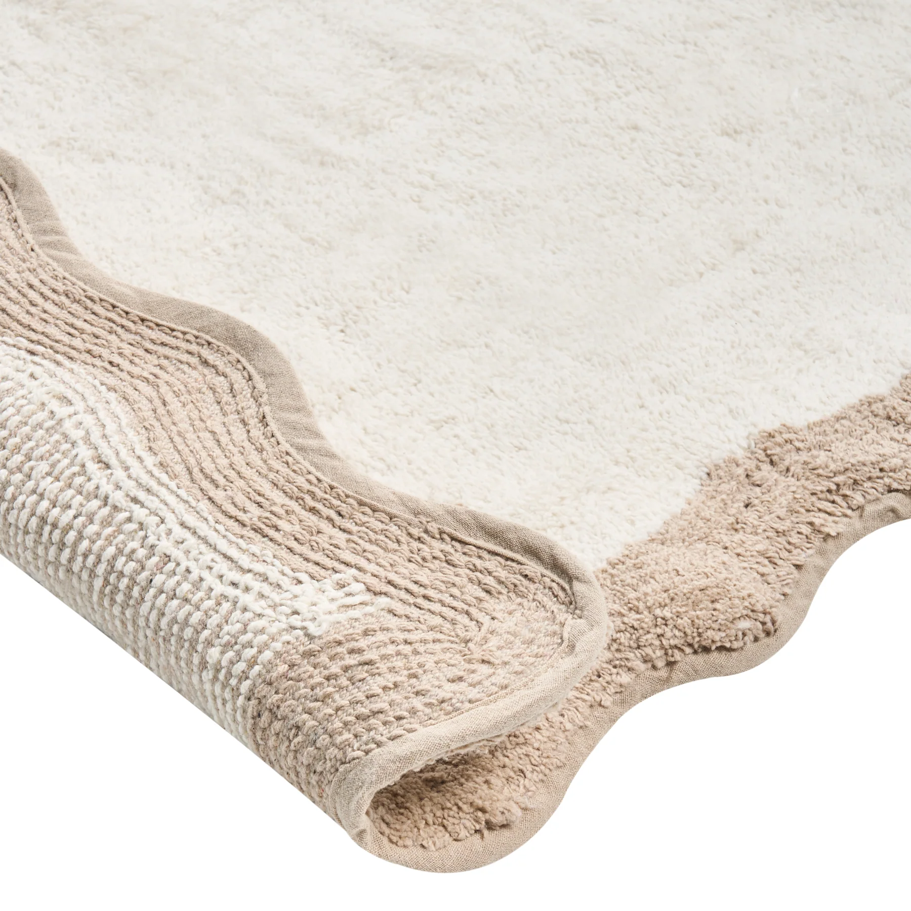 Beliani - NANGAL - Badmat - Beige|Bruin - 60 x 90 cm - Katoen - Image 4