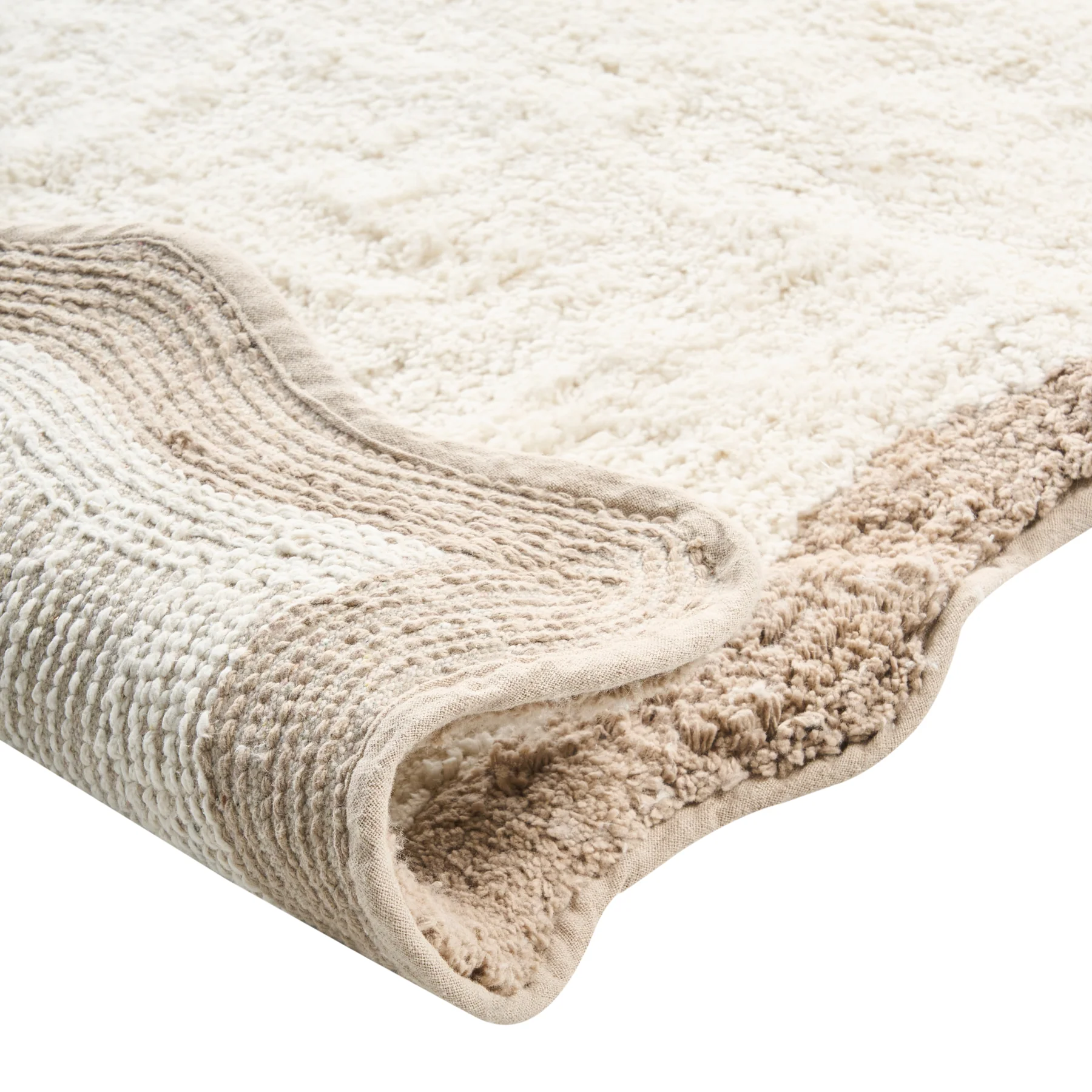 Beliani - NANGAL - Badmat - Beige|Bruin - 80 x 150 cm - Katoen - Image 4