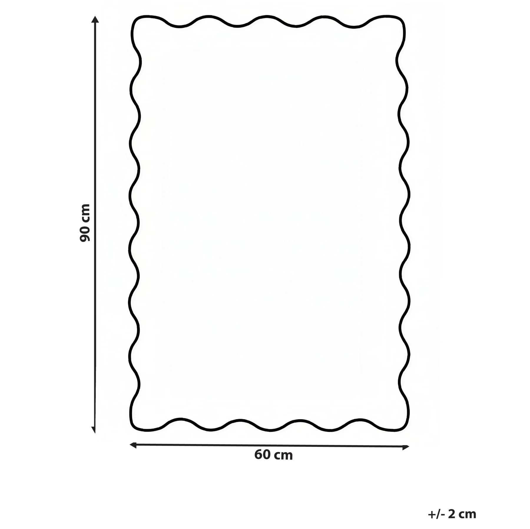 Beliani - NANGAL - Badmat - Beige|Grijs - 60 x 90 cm - Katoen - Image 7