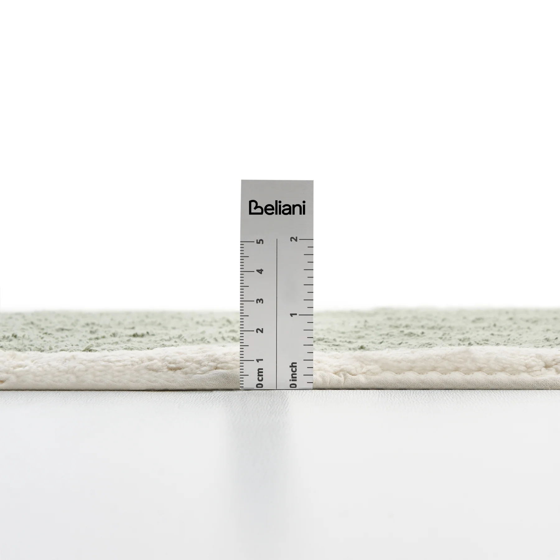Beliani - NANGAL - Badmat - Groen|Beige - 60 x 90 cm - Katoen - Image 6