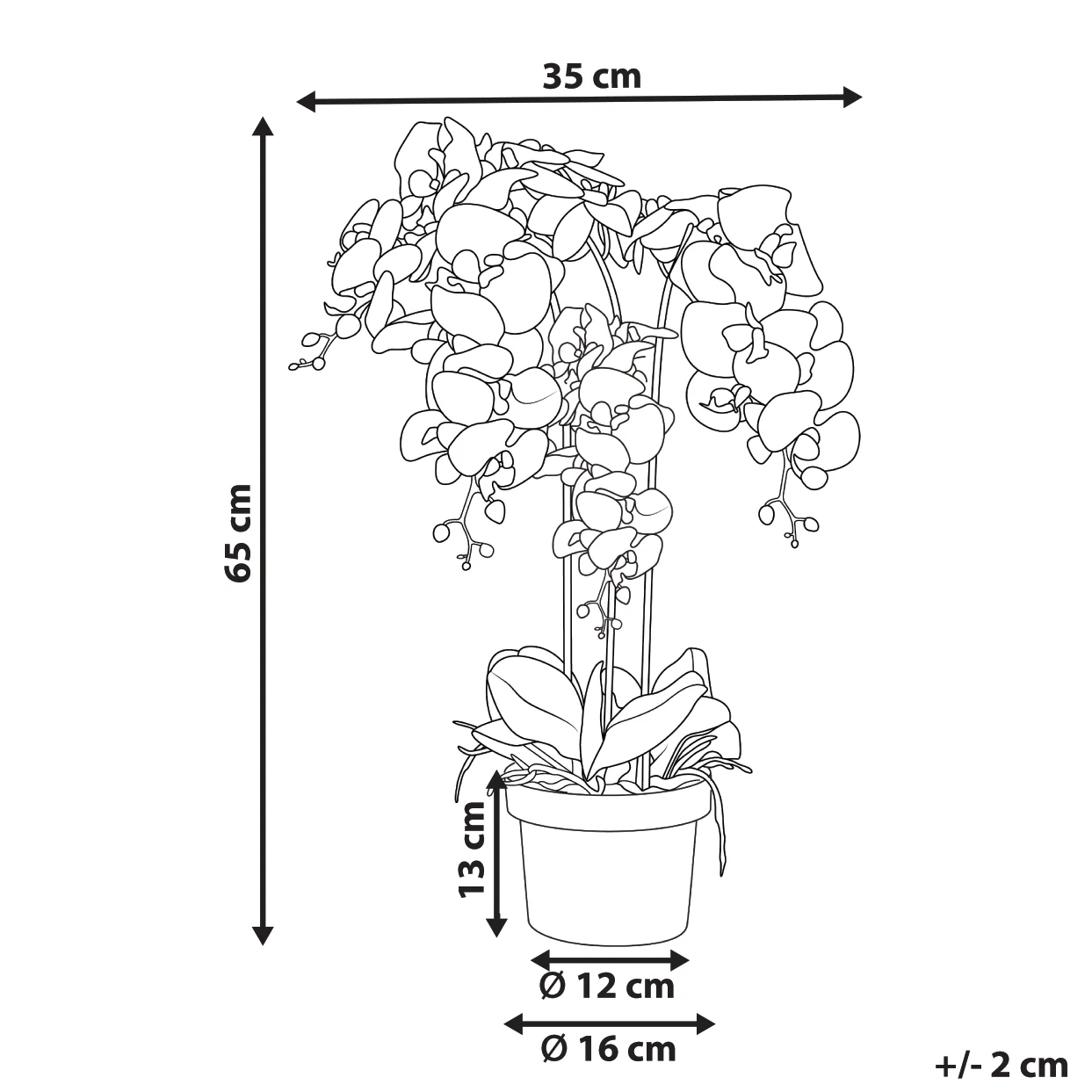 Beliani - ORCHID - Kunstplant - Roze - 65 cm - Synthetisch materiaal - Image 3
