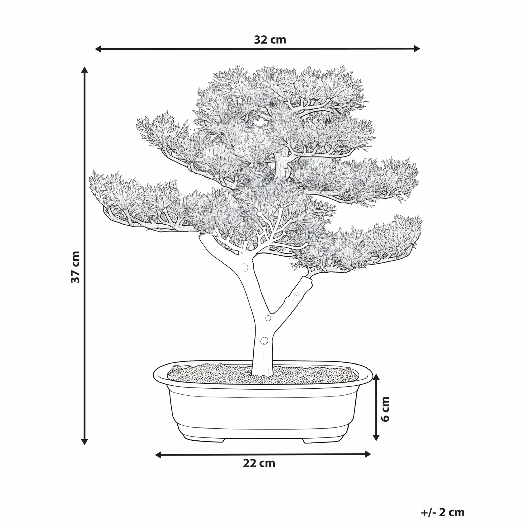 Beliani - PINE - Kunstplant - Groen - 37 cm - Synthetisch materiaal - Image 5