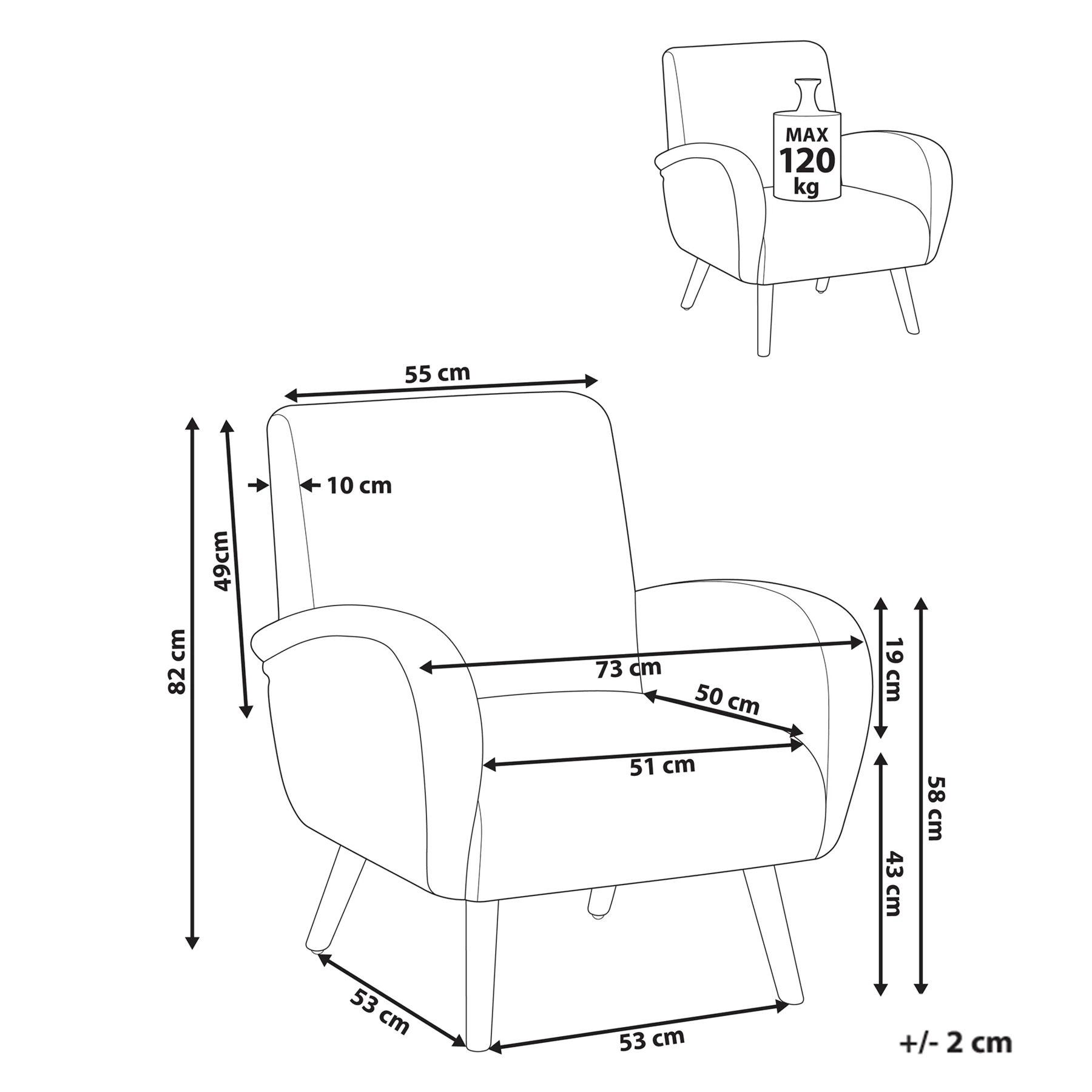 Beliani - PLASSEN - Fauteuil - Groen - Stof - Image 7
