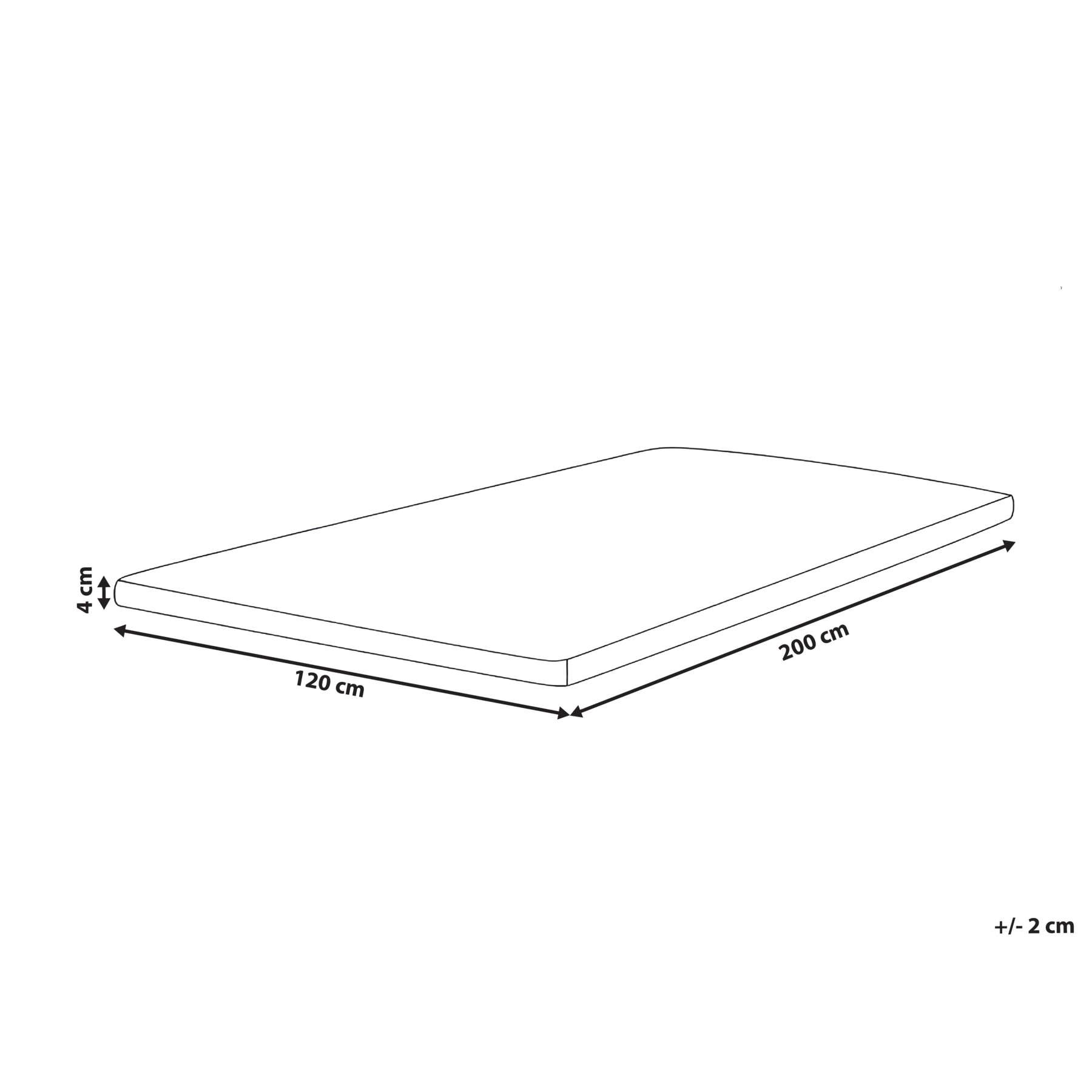 Beliani - RESTFUL - Matrastopper - Wit - 120 x 200 cm - PU Schuim - Image 10