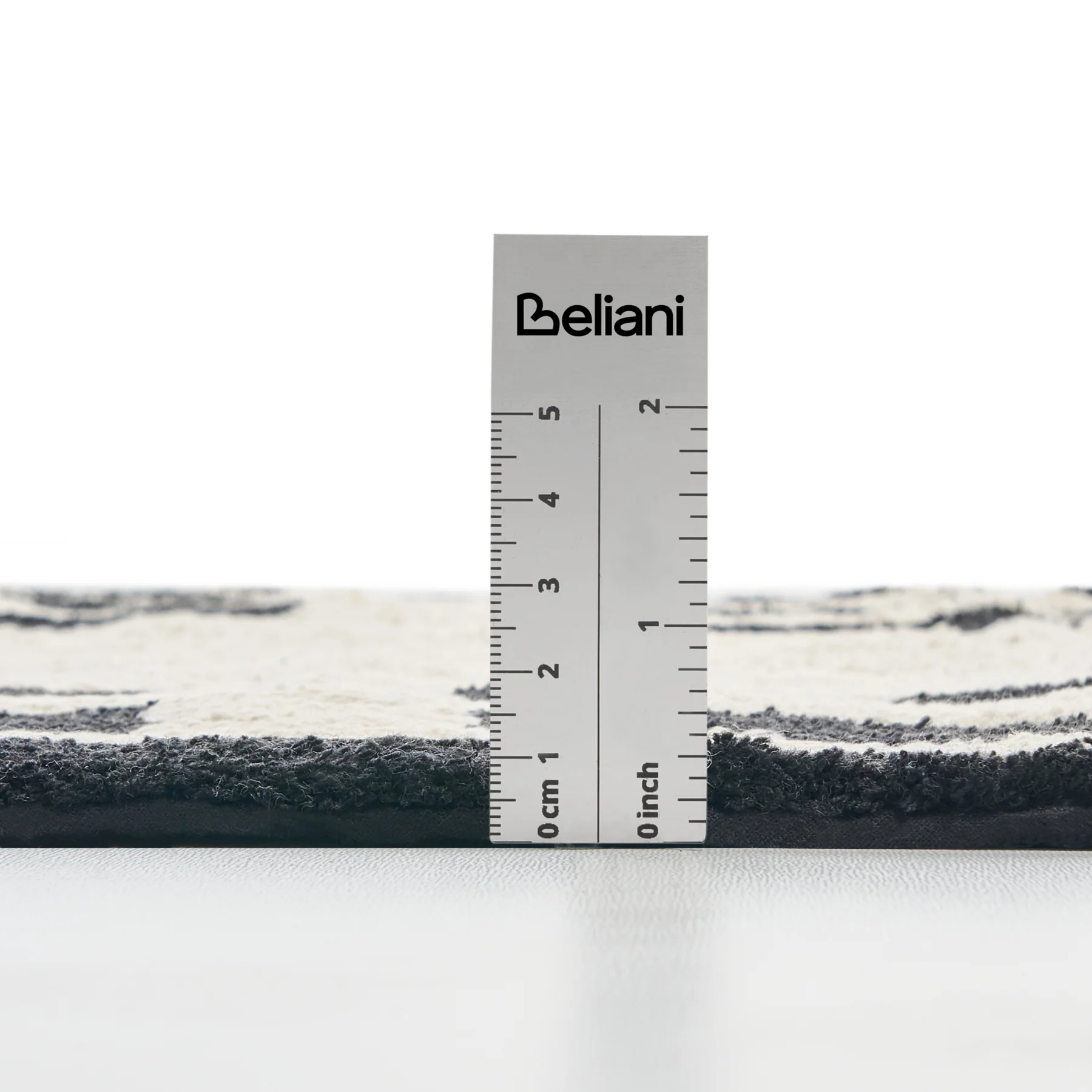 Beliani - RISALU - Badmat - Beige|Zwart - 60 x 90 cm - Katoen - Image 5