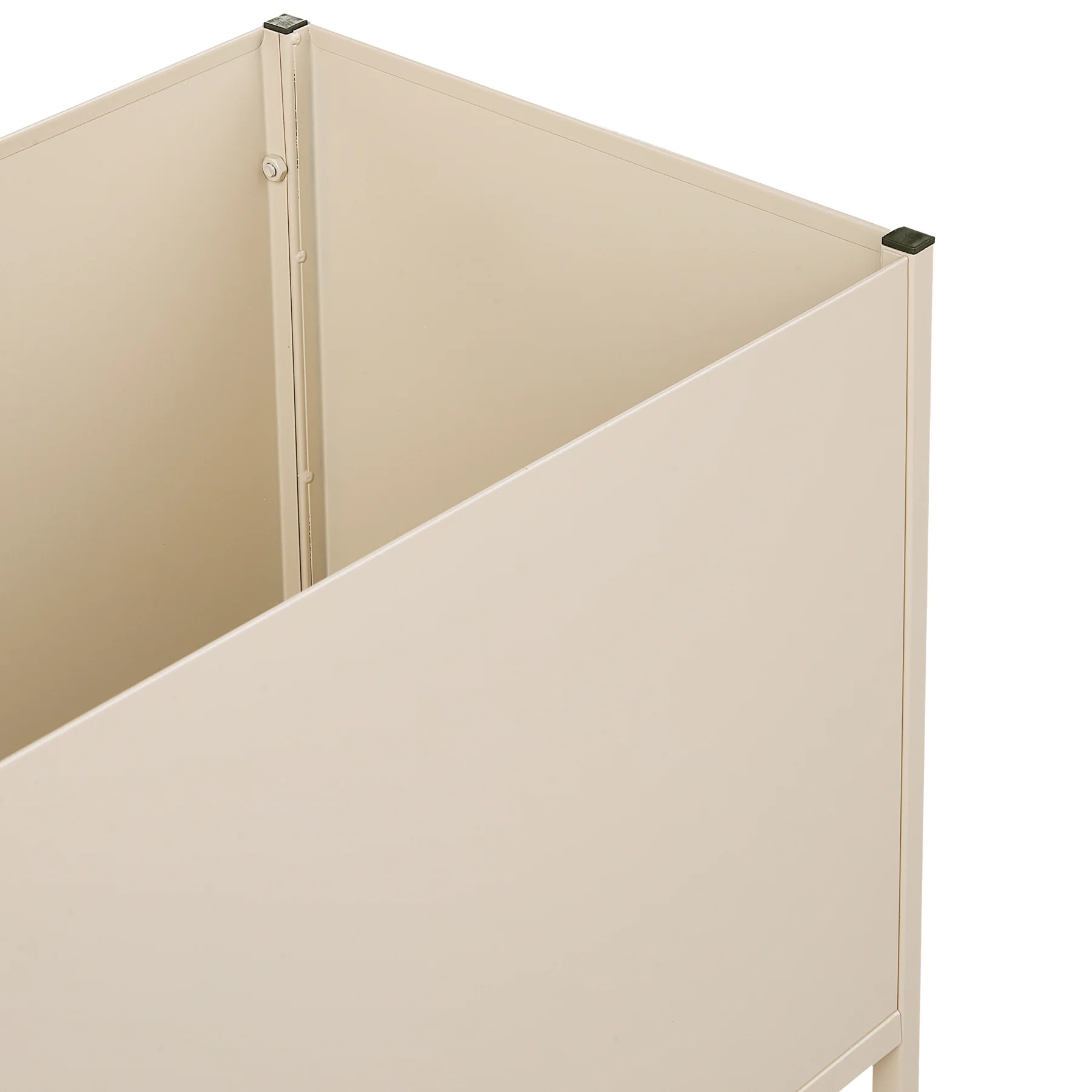 Beliani-TAPIEN-Verhoogde plantenbak-Beige-70 x 30 x 100 cm-Metaal - Image 3