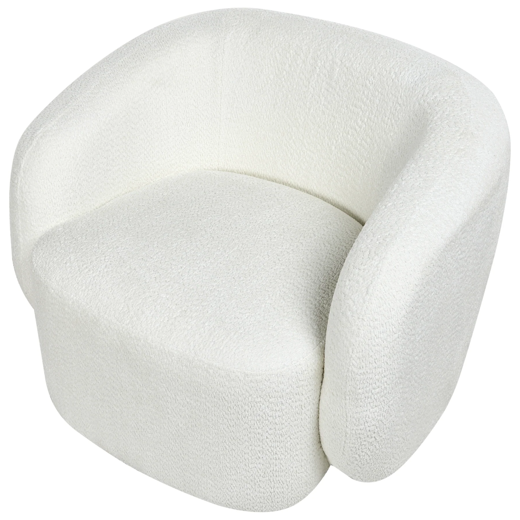 Beliani - TORE - Draaifauteuil - Off-white - Polyester - Image 3