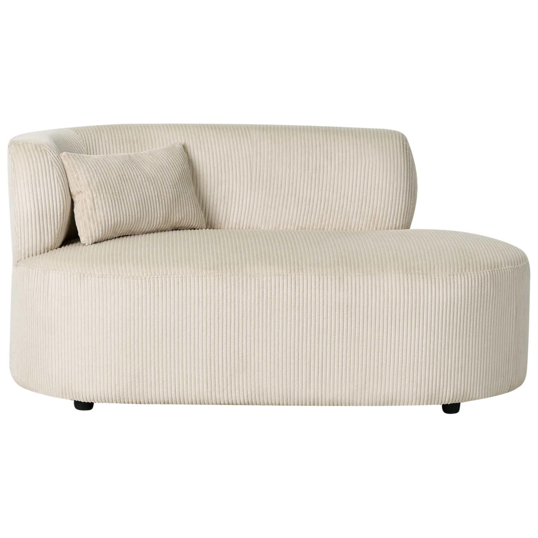 Beliani - VANVEY - Chaise longue - Beige - Linkszijdig - Corduroy - Image 11