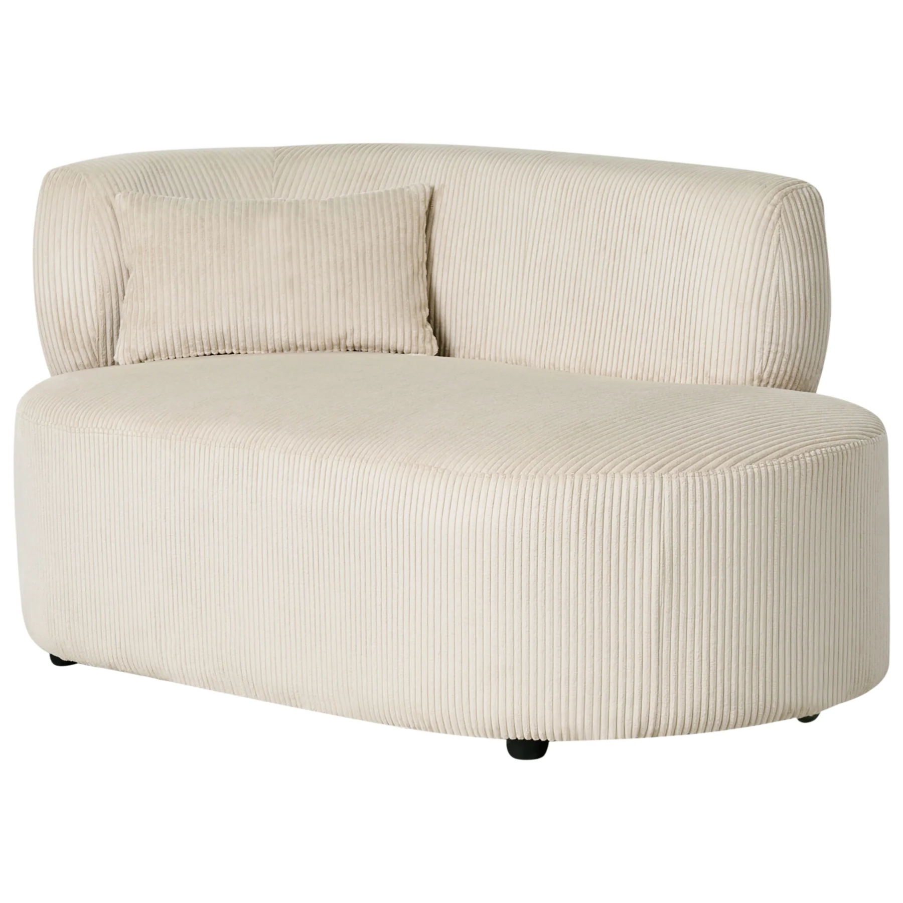 Beliani - VANVEY - Chaise longue - Beige - Linkszijdig - Corduroy - Image 3