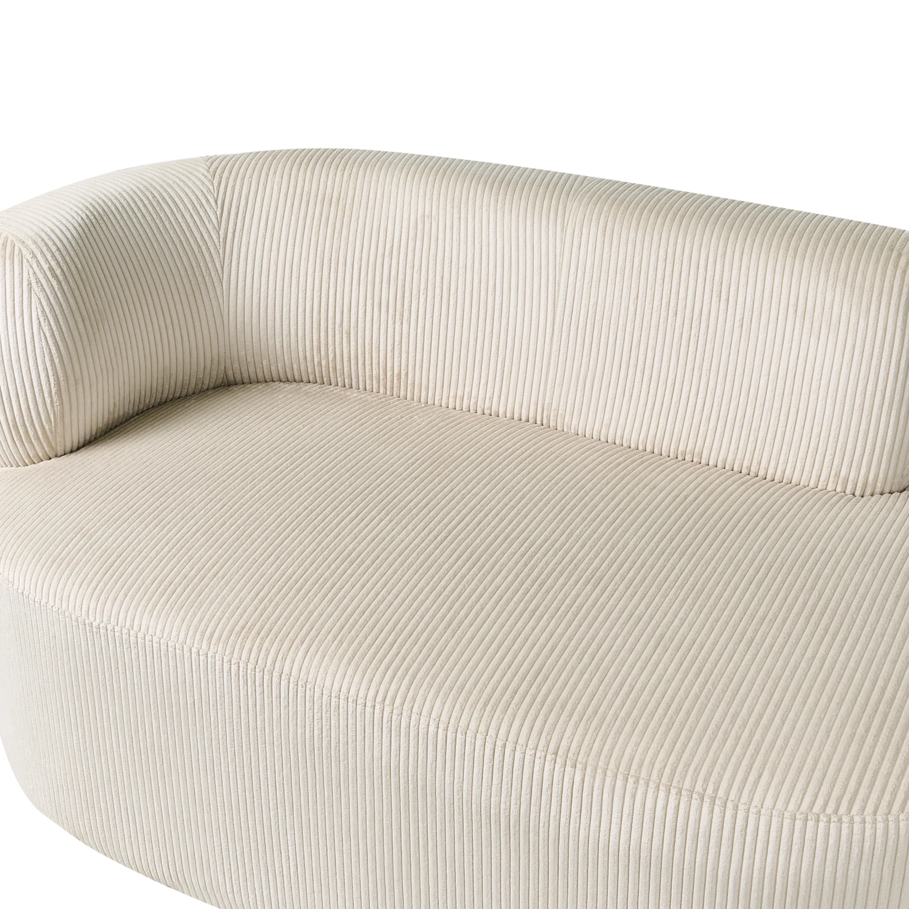 Beliani - VANVEY - Chaise longue - Beige - Linkszijdig - Corduroy - Image 6