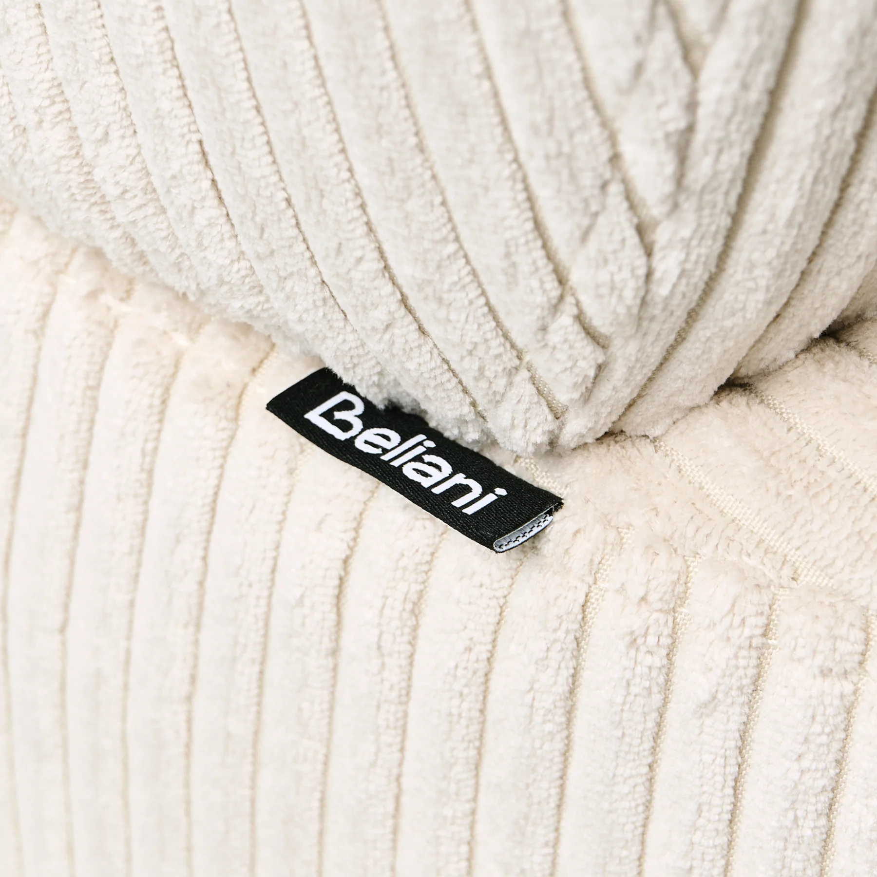 Beliani - VANVEY - Chaise longue - Beige - Linkszijdig - Corduroy - Image 9
