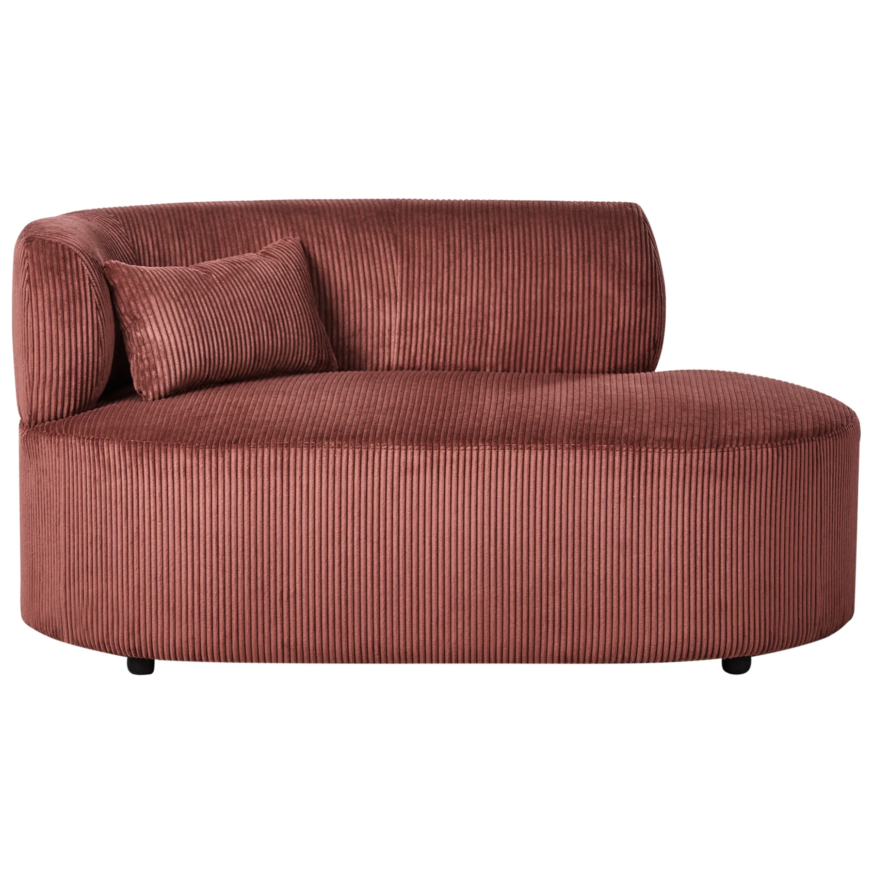 Beliani - VANVEY - Chaise longue - Rood - Linkszijdig - Corduroy - Image 3