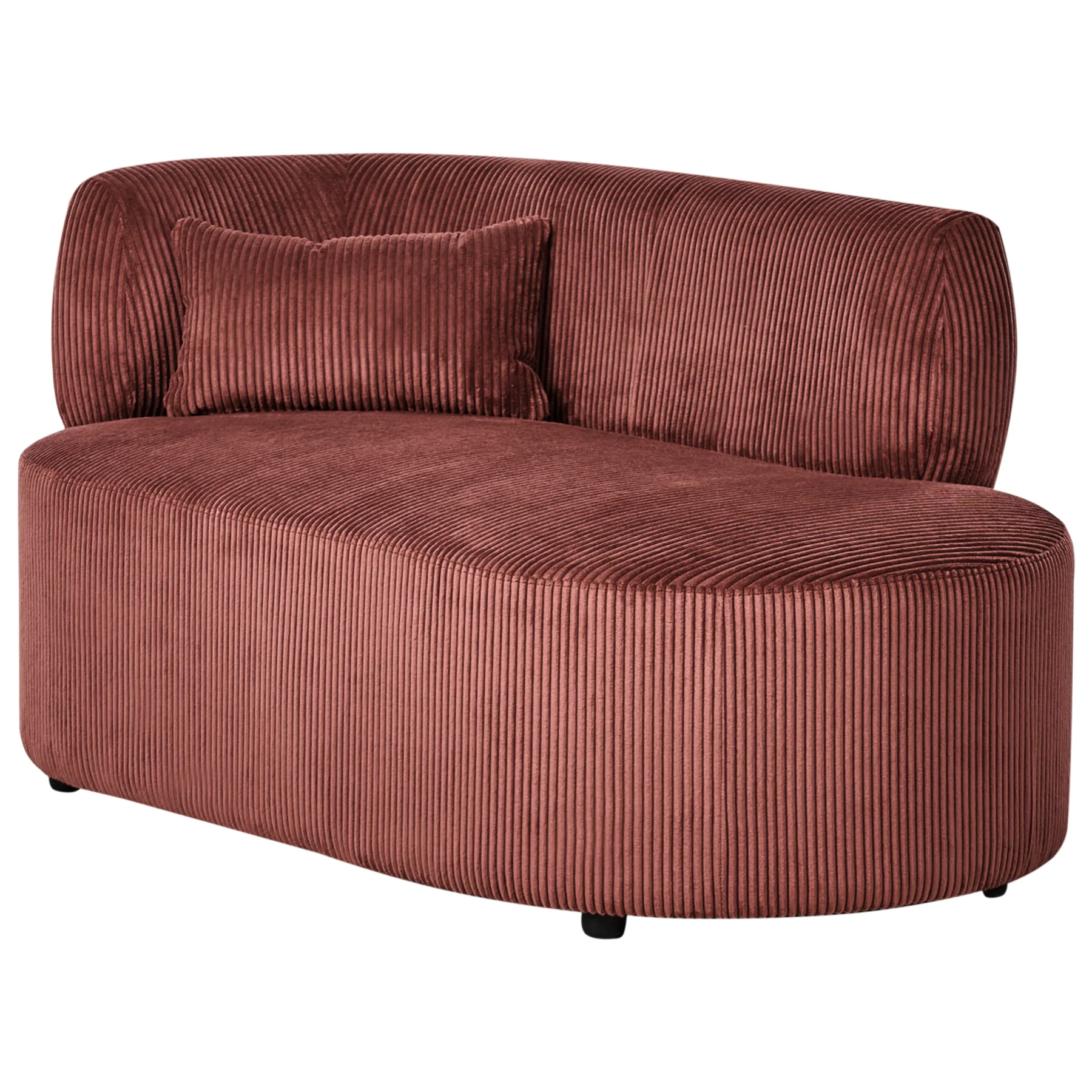Beliani - VANVEY - Chaise longue - Rood - Linkszijdig - Corduroy - Image 4