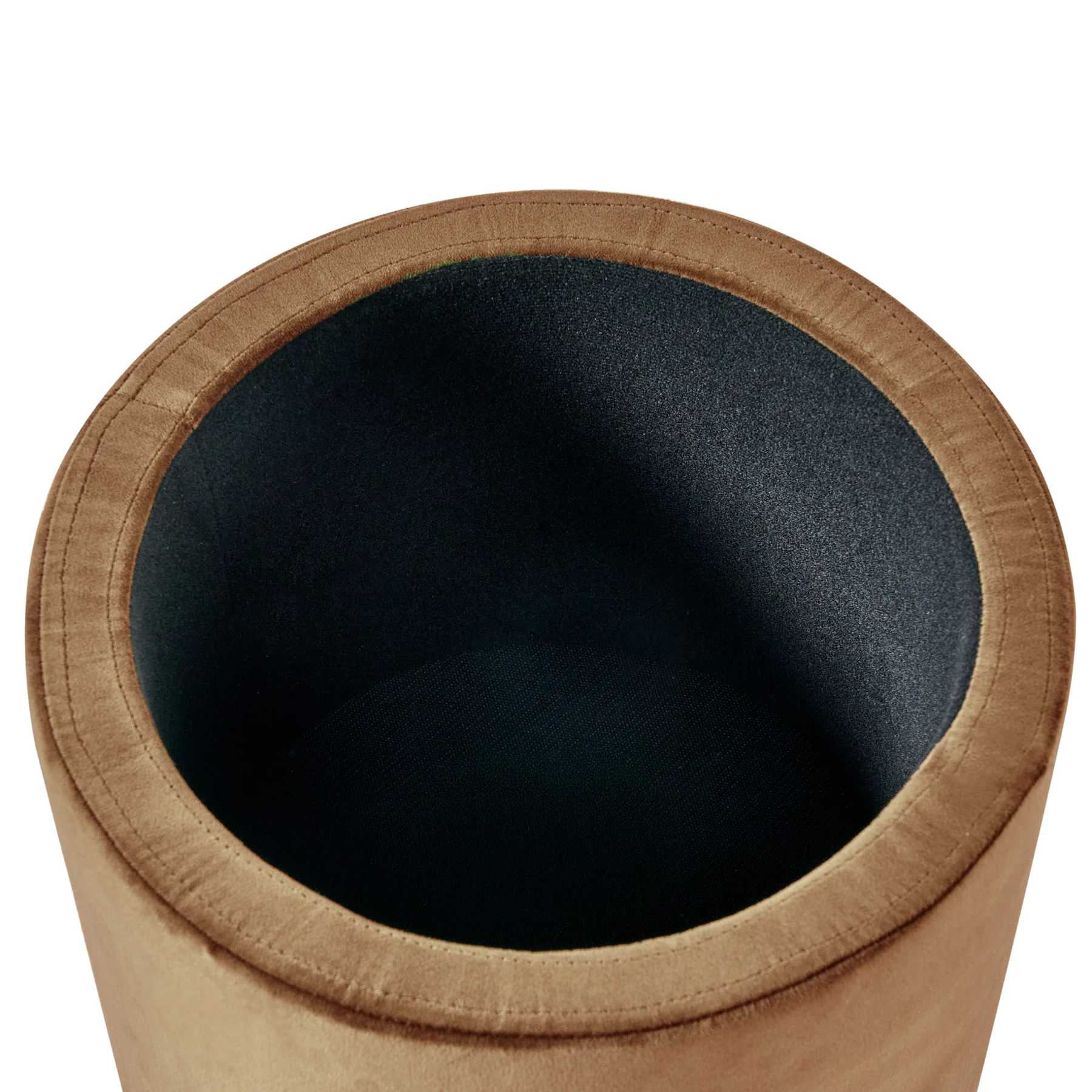 Beliani - WENONA - Opbergpoef - Donkerbruin - Fluweel - Image 5