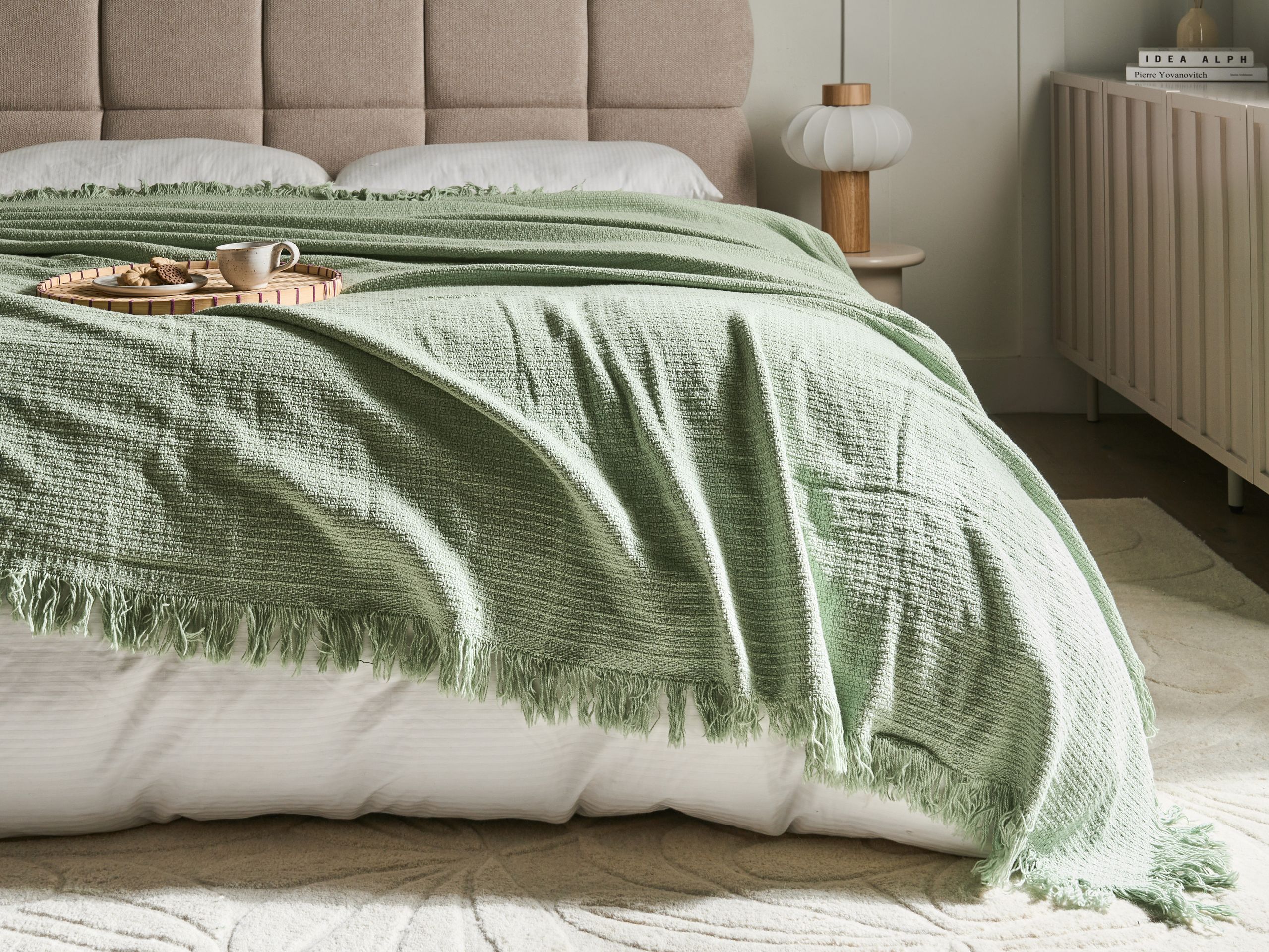 Beliani - YERBENT - Bedsprei - Groen - 200 x 220 cm - Katoen - Image 2