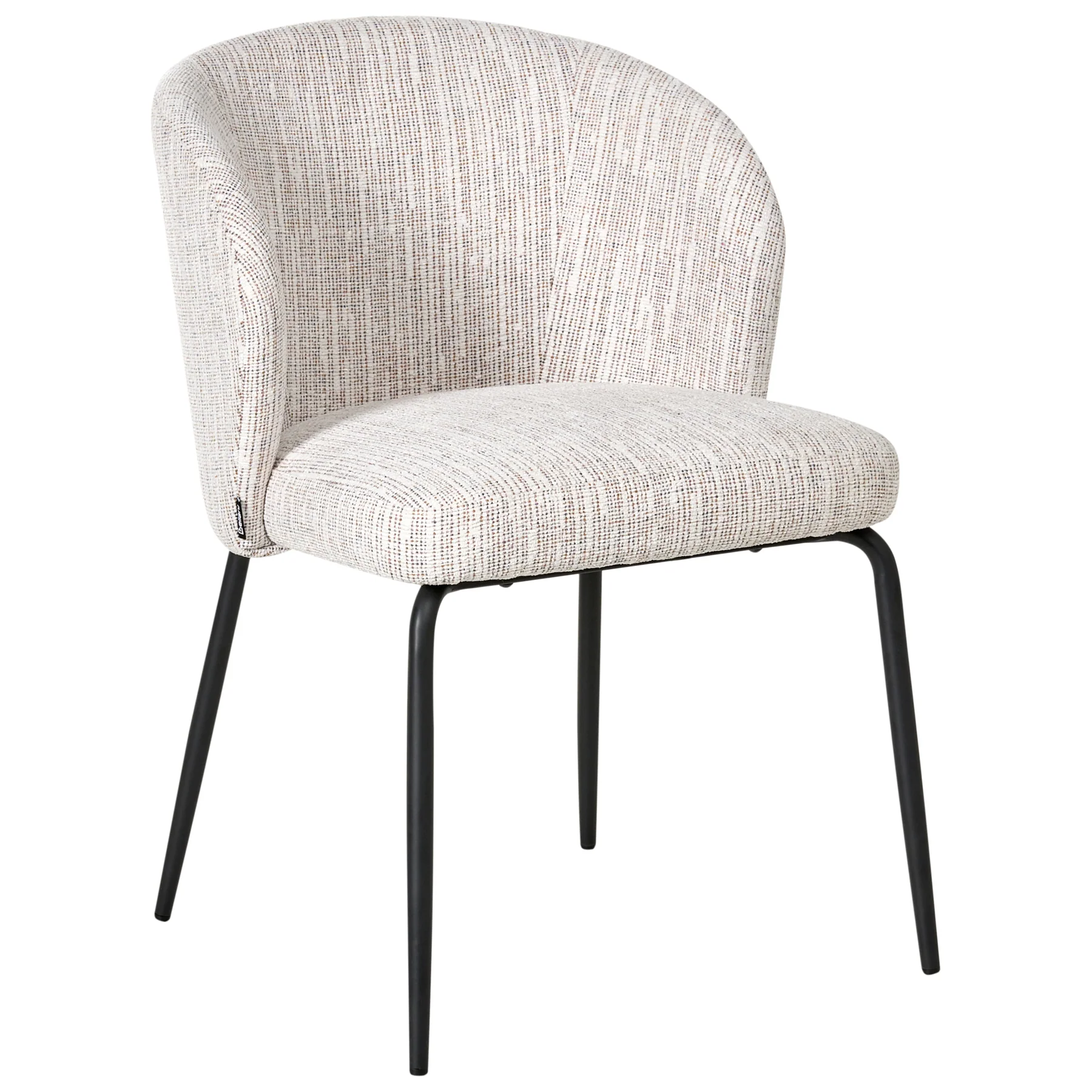 Beliani - ZANA - Eetkamerstoel set van 2 - Wit|Meerkleurig - Polyester - Image 4