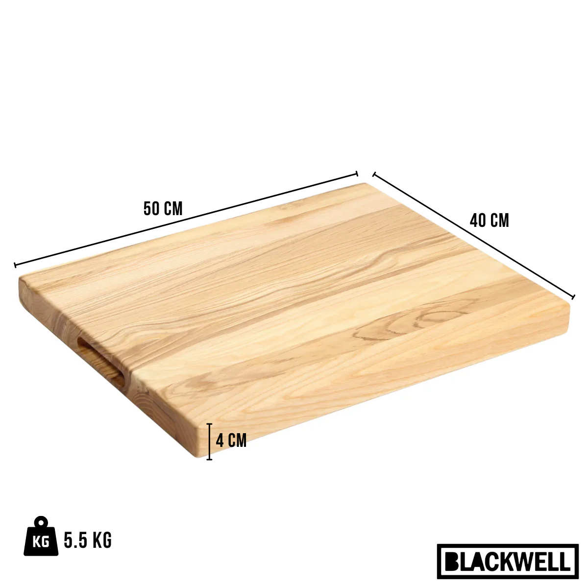 Blackwell Houten Snijplank - Met Greep - Beukenhout - 50 x 40 x 4 cm - Image 8