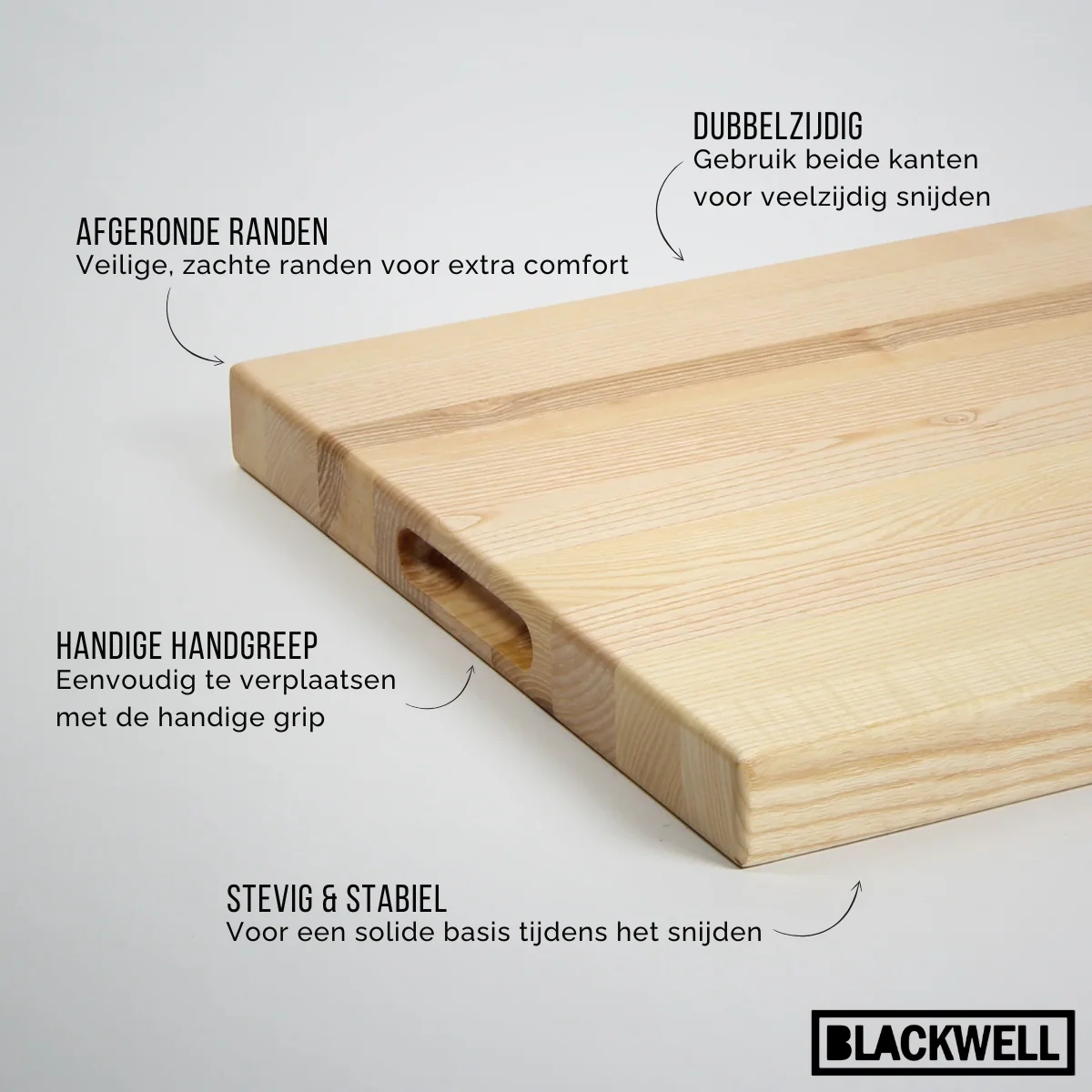 Blackwell Houten Snijplank - Met Greep - Beukenhout - 60 x 40 x 4 cm - Image 3