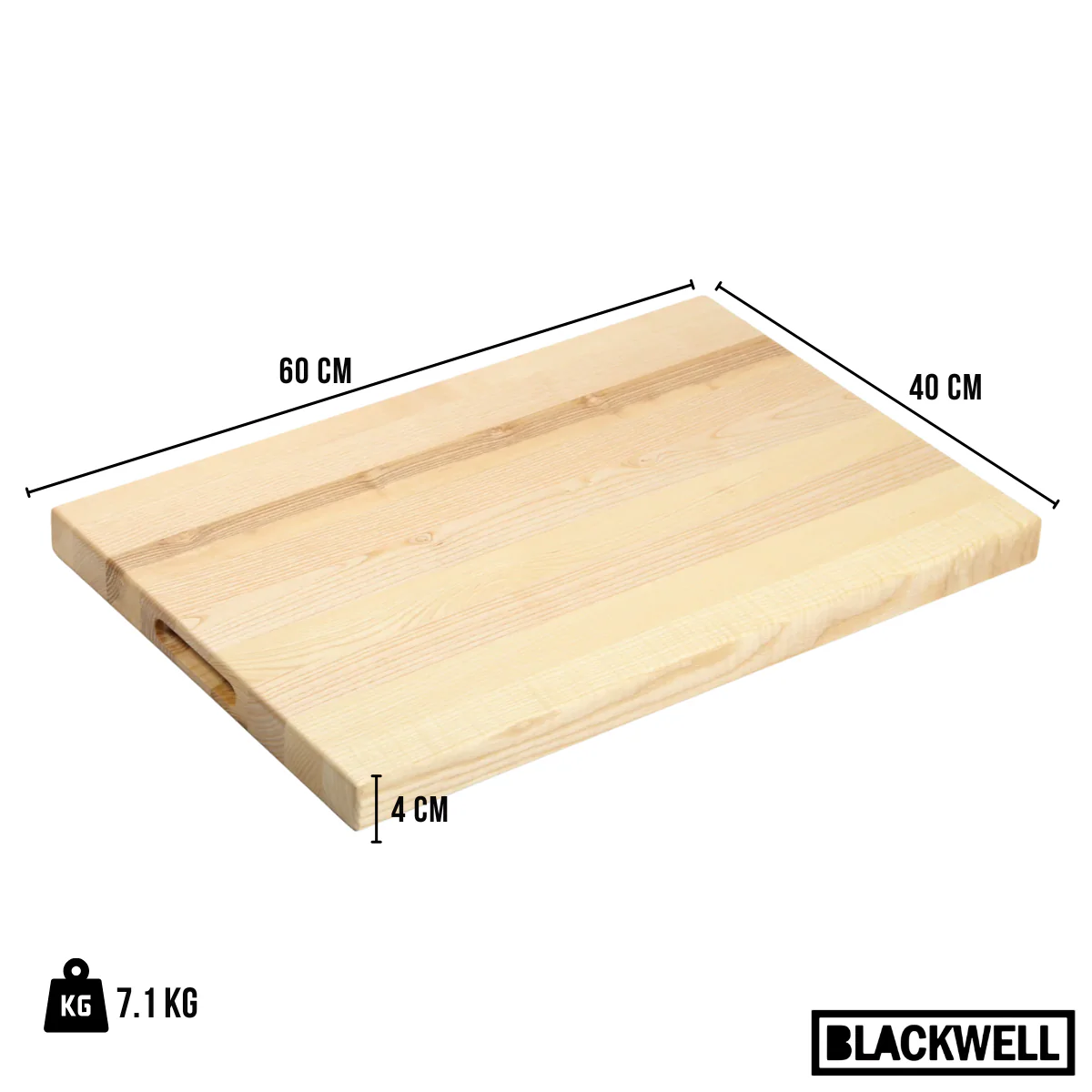 Blackwell Houten Snijplank - Met Greep - Beukenhout - 60 x 40 x 4 cm - Image 8
