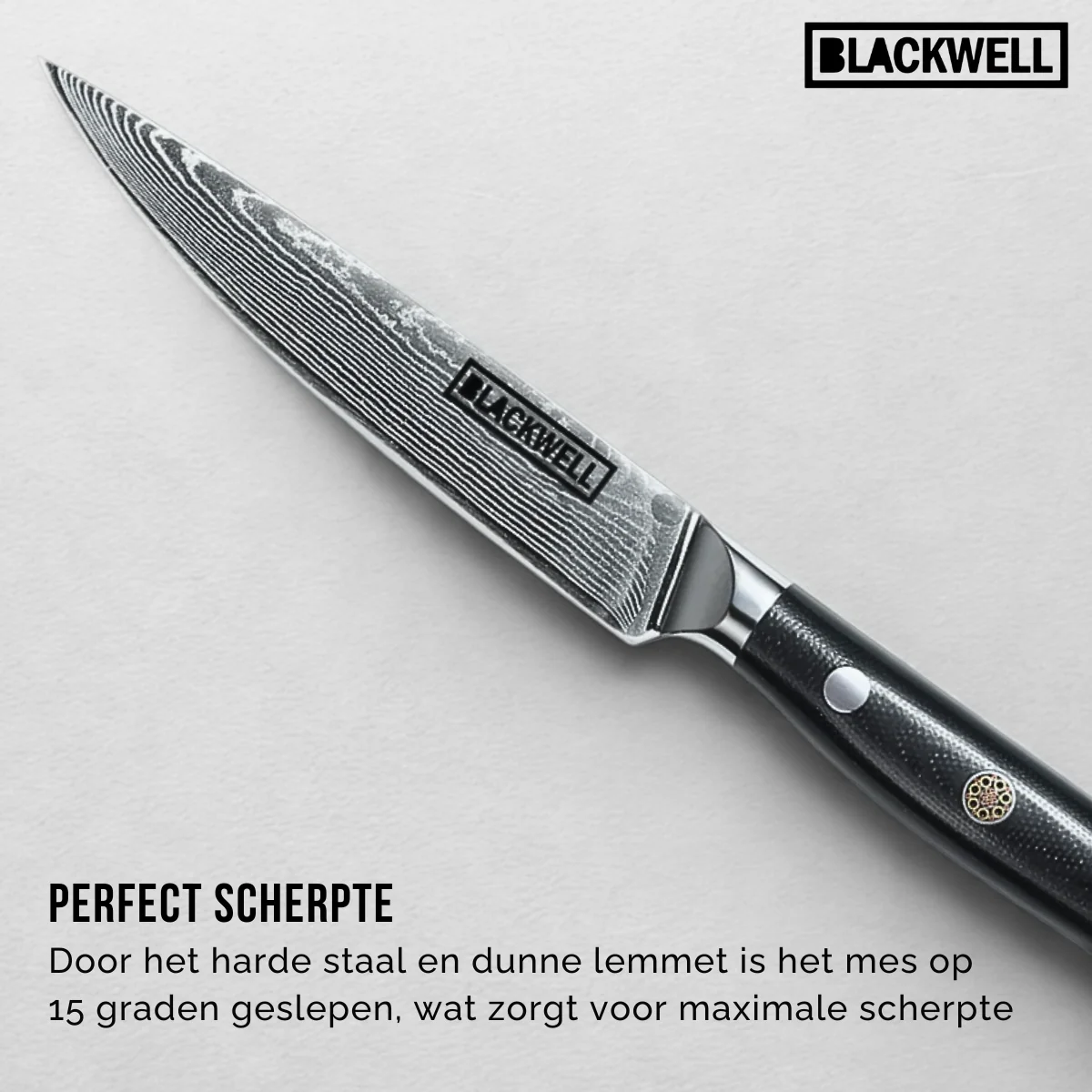 Blackwell Officemes Japanse stijl - 67 lagen damaststaal - VG10 - 12,5 cm - Image 5