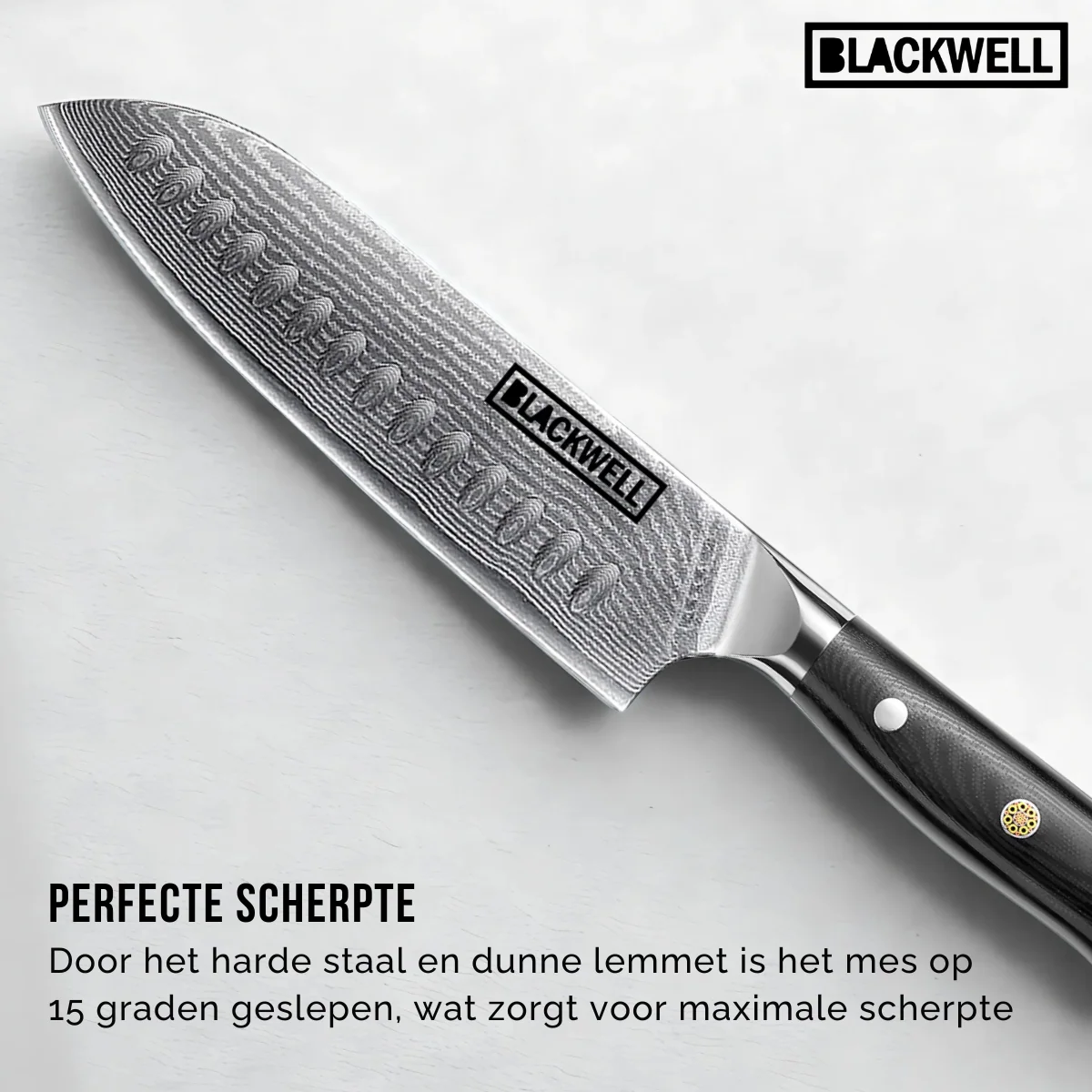 Blackwell Santokumes Japanse stijl - 67 lagen damaststaal - VG10 - 19 cm - Image 5