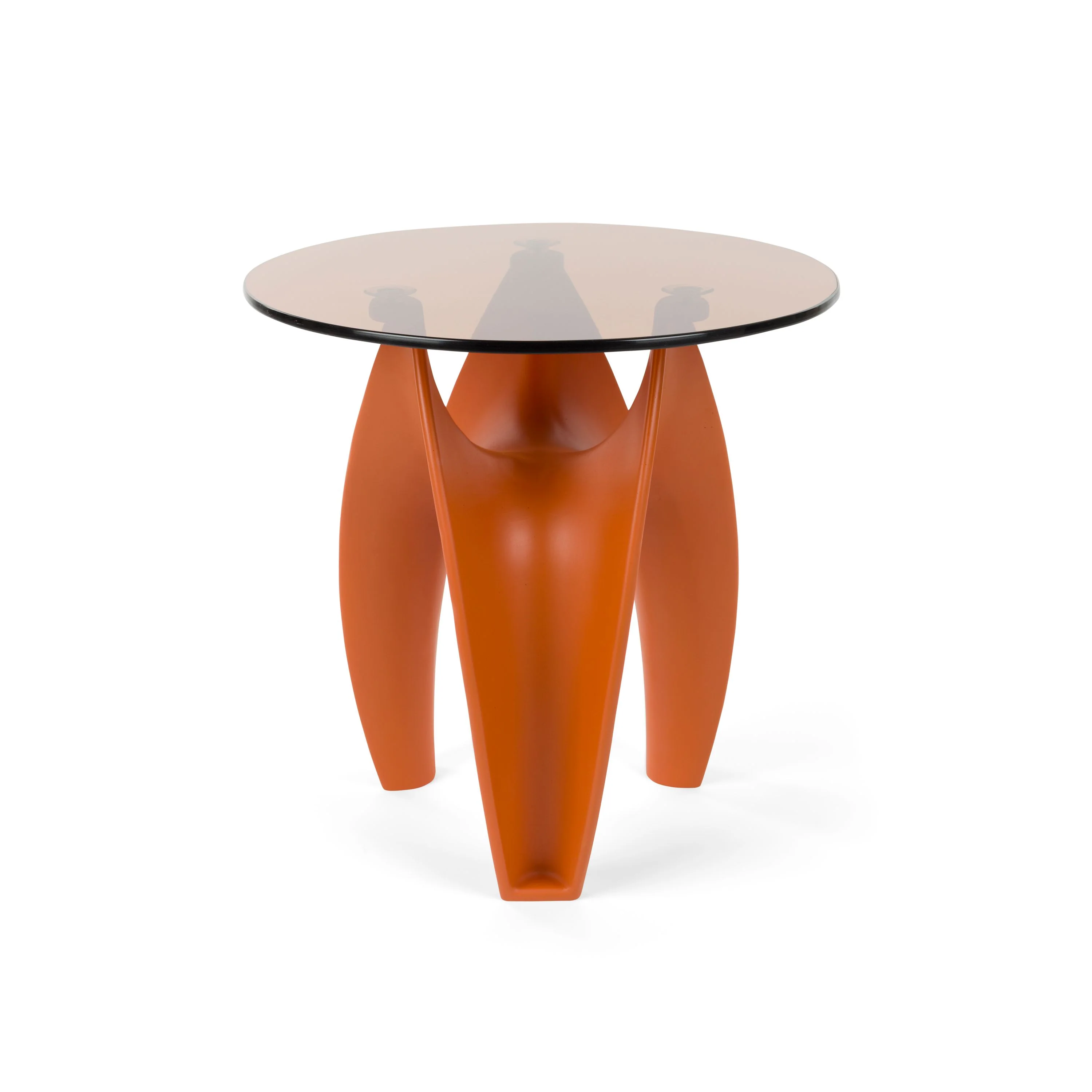 Bold Monkey Hactua Bijzettafel Rond 40 cm Glas - Oranje - Image 3