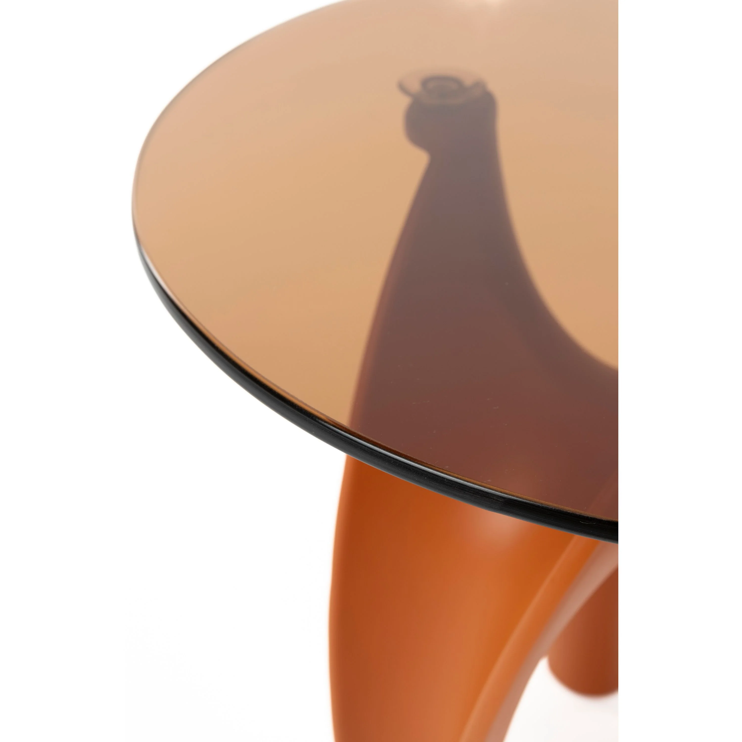 Bold Monkey Hactua Bijzettafel Rond 40 cm Glas - Oranje - Image 4