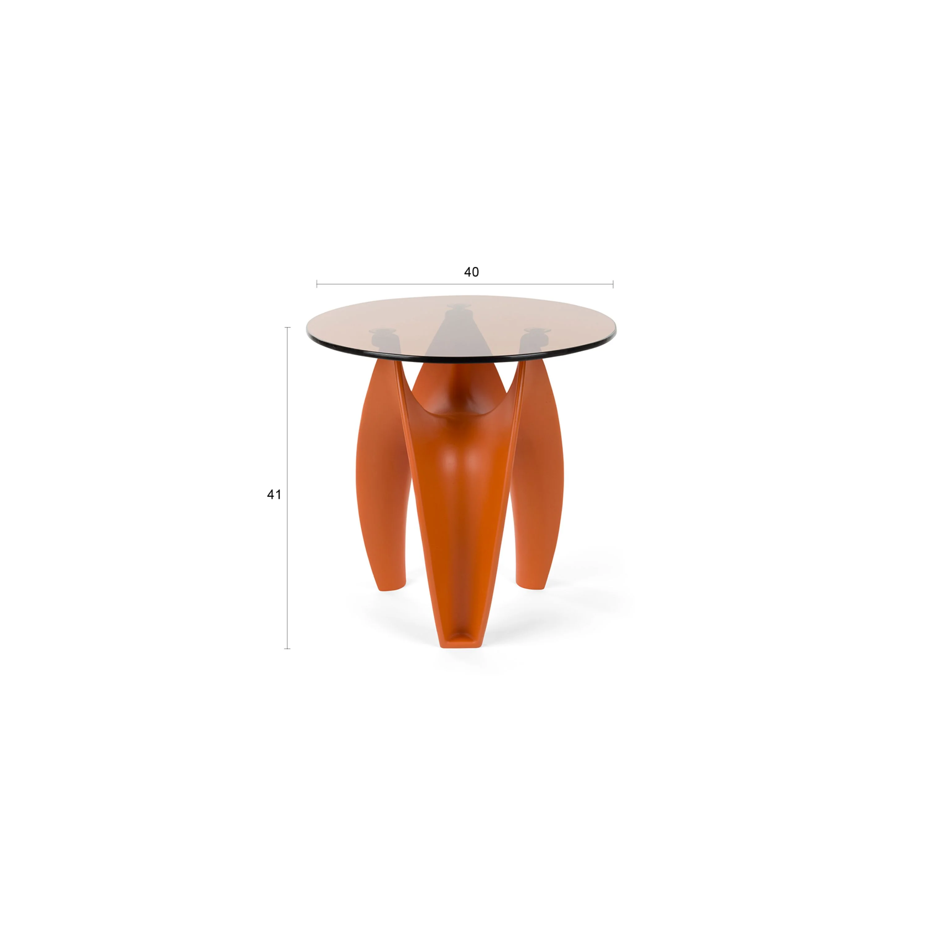 Bold Monkey Hactua Bijzettafel Rond 40 cm Glas - Oranje - Image 8