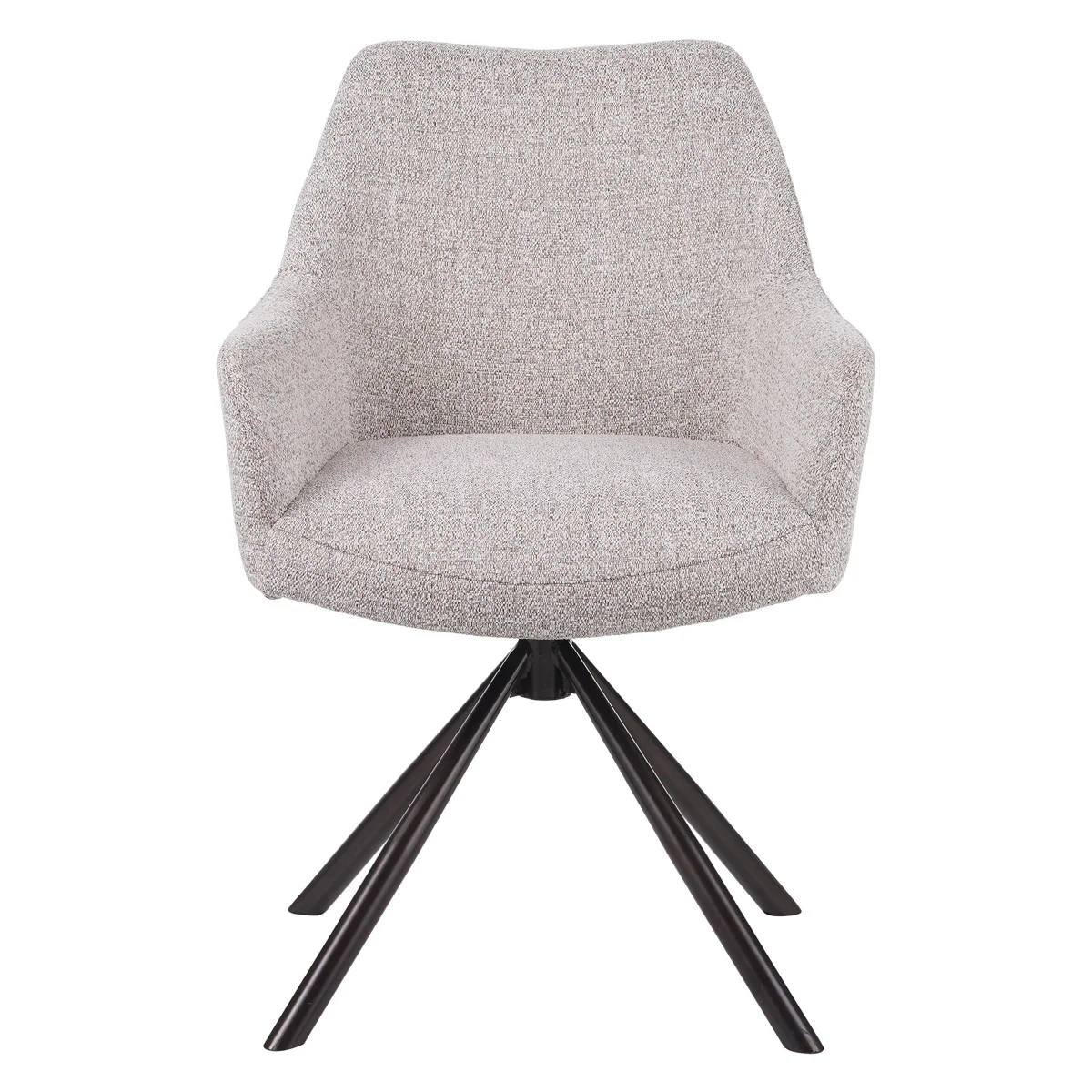 Bronx71 Draaibare eetkamerstoel Kay draaibaar gemêleerde stof off