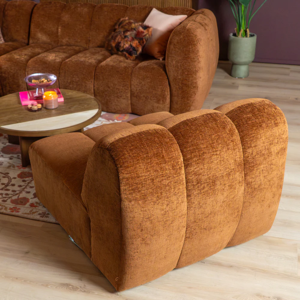 Bronx71 Fauteuil Luca chenille koper - Image 7