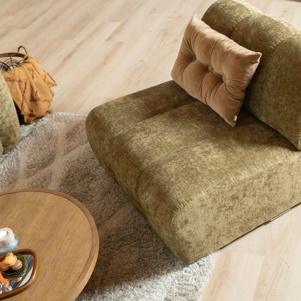 Bronx71 Fauteuil Luca chenille olijf groen - Image 4