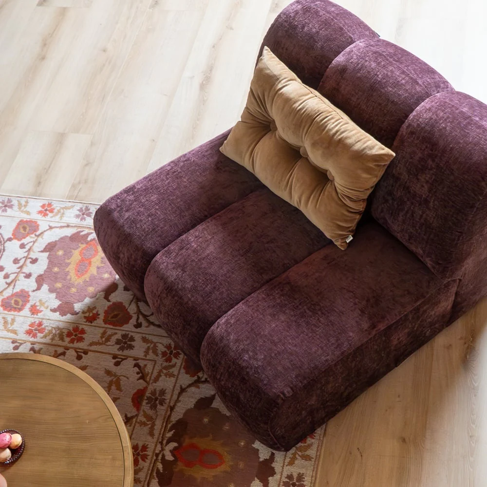 Bronx71 Fauteuil Luca chenille paars - Image 4
