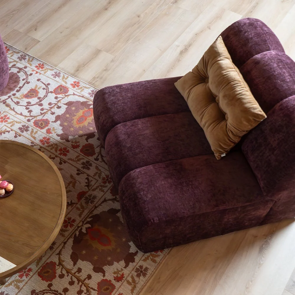 Bronx71 Fauteuil Luca chenille paars - Image 5