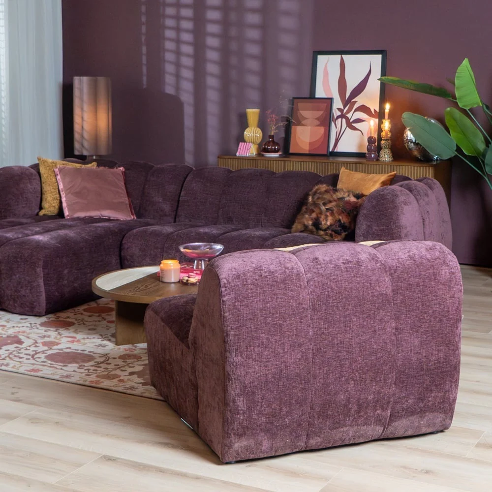 Bronx71 Fauteuil Luca chenille paars - Image 7