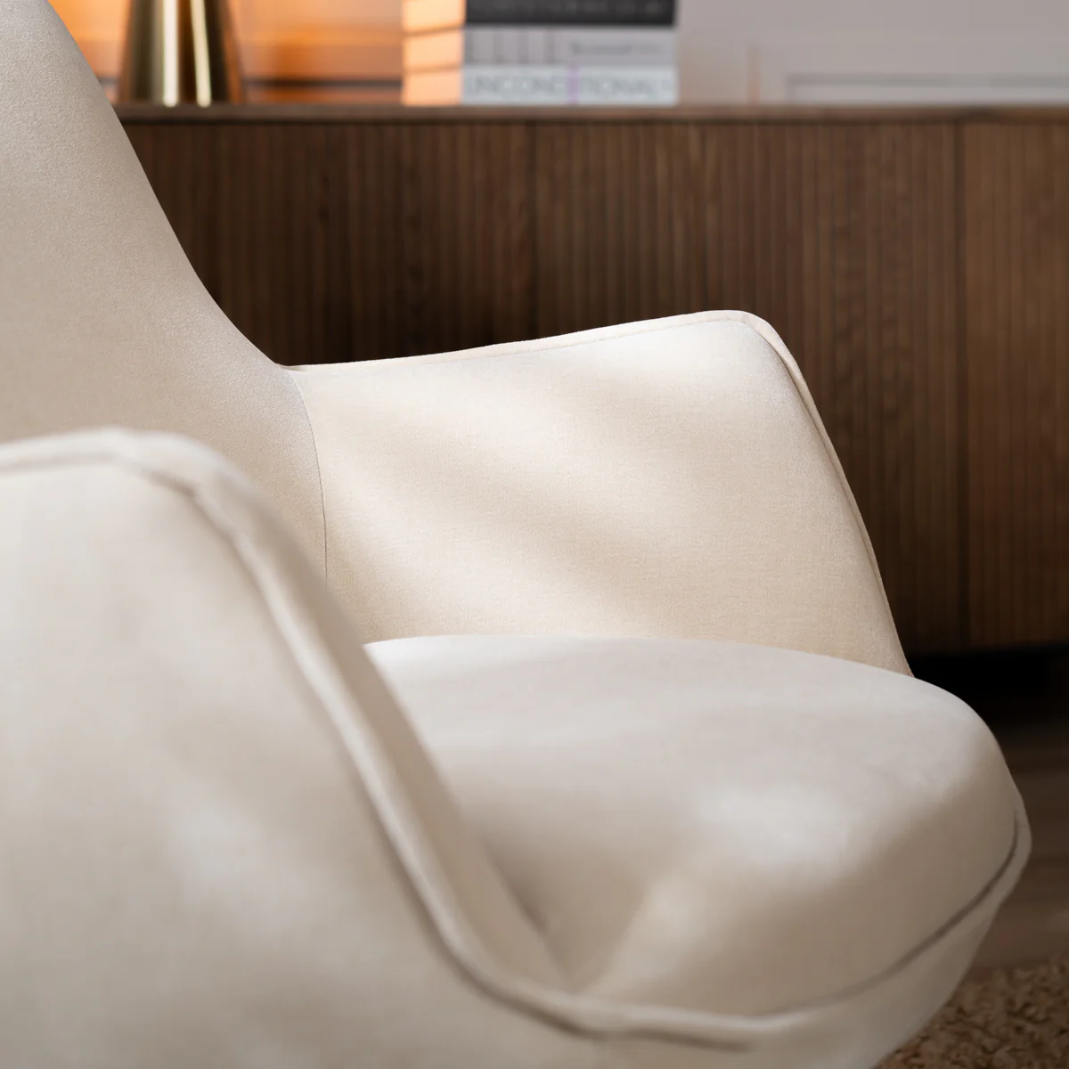 Bronx71 Fauteuil Stella draaibaar velvet beige - Image 4
