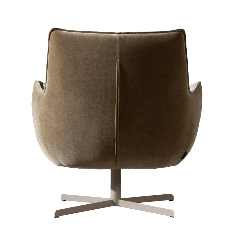 Bronx71 Fauteuil Stella draaibaar velvet bruin - Image 4