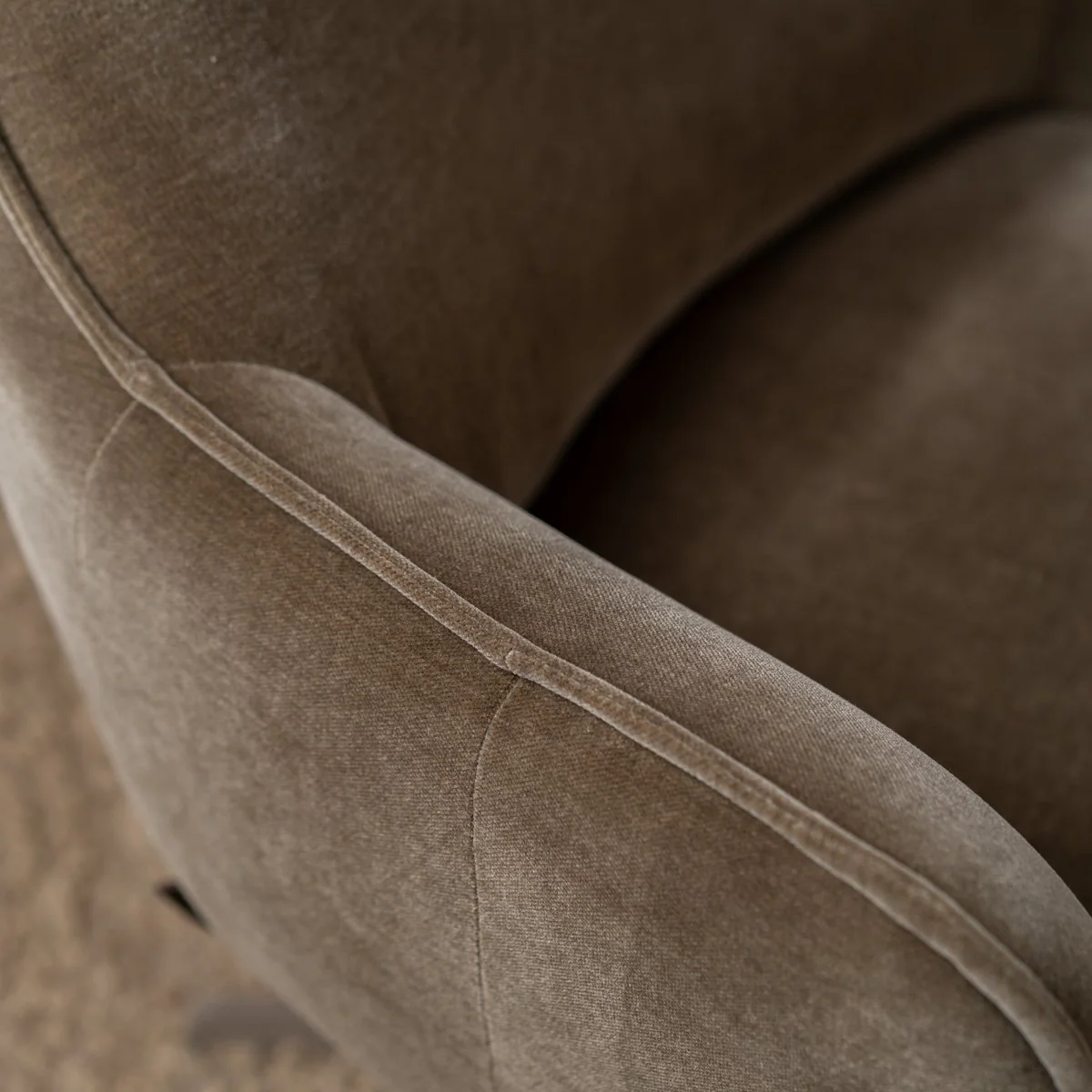 Bronx71 Fauteuil Stella draaibaar velvet bruin - Image 5