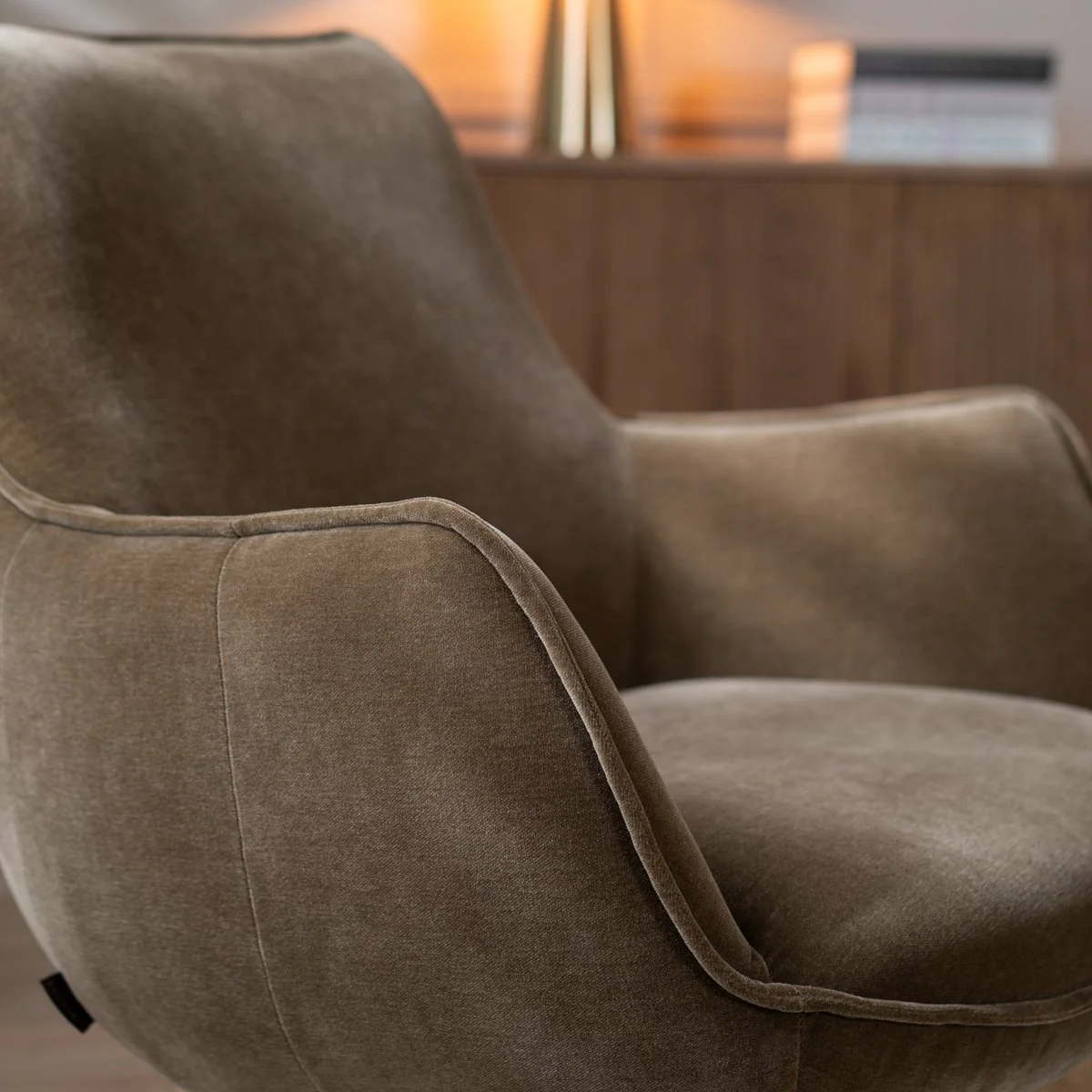 Bronx71 Fauteuil Stella draaibaar velvet bruin - Image 7