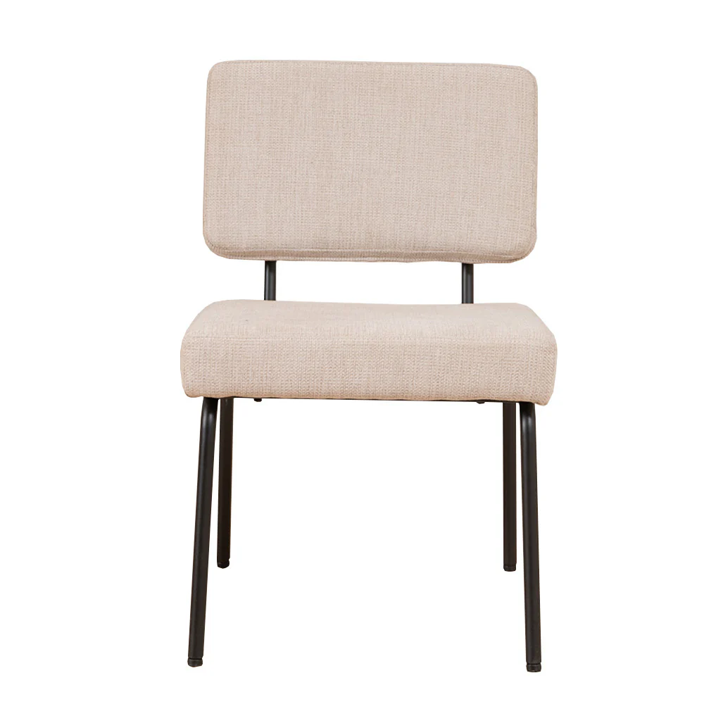 Bronx71 Scandinavische eetkamerstoel Espen beige gerecyclede stof -