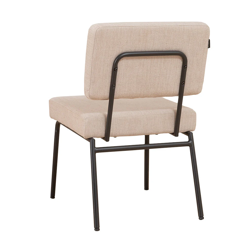 Bronx71 Scandinavische eetkamerstoel Espen beige gerecyclede stof - - Image 6
