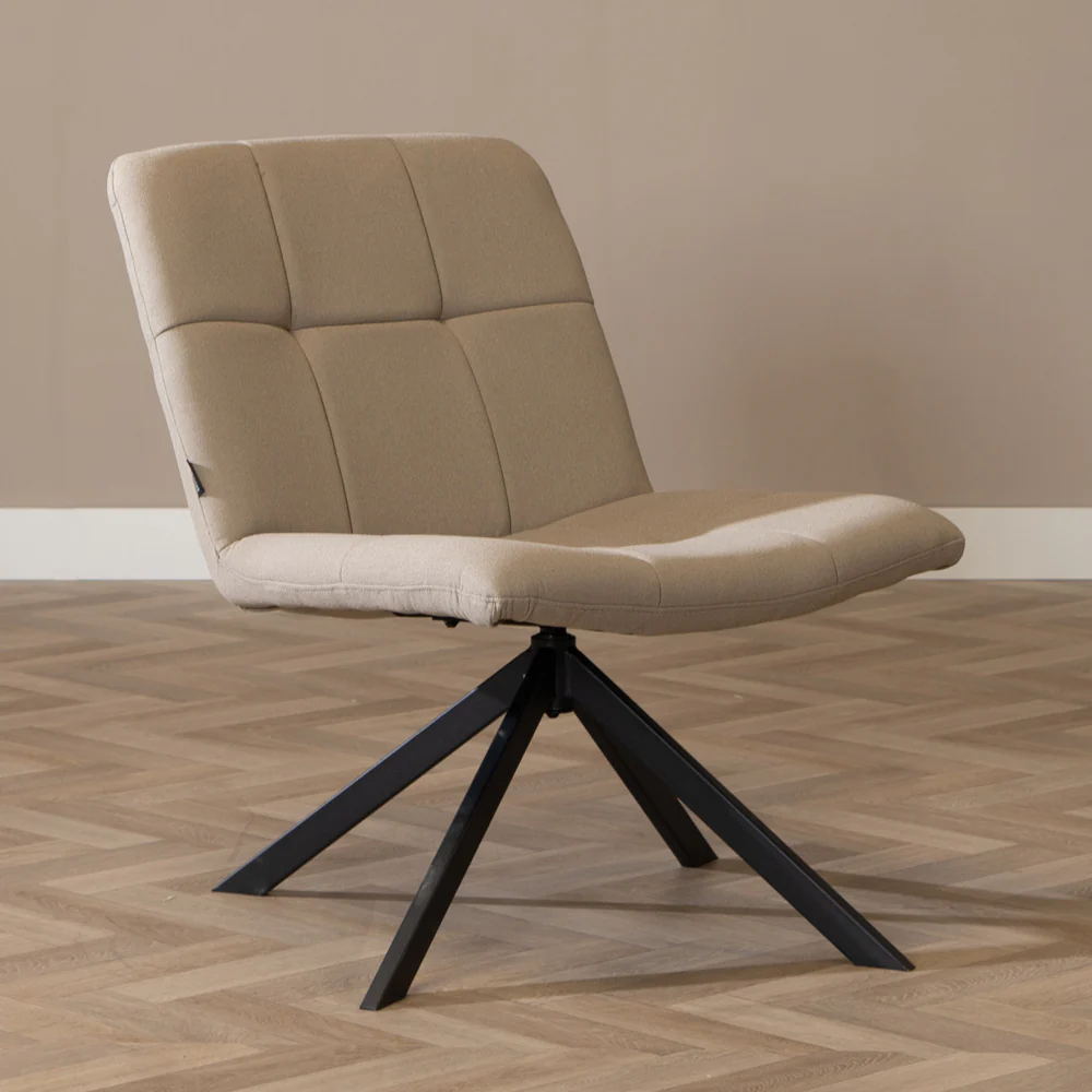 Bronx71 Scandinavische fauteuil Eevi gerecyclede stof taupe - Image 2