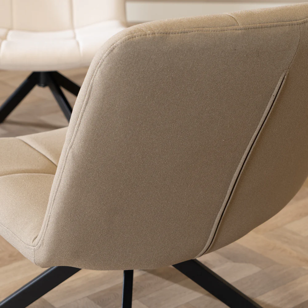Bronx71 Scandinavische fauteuil Eevi gerecyclede stof taupe - Image 3