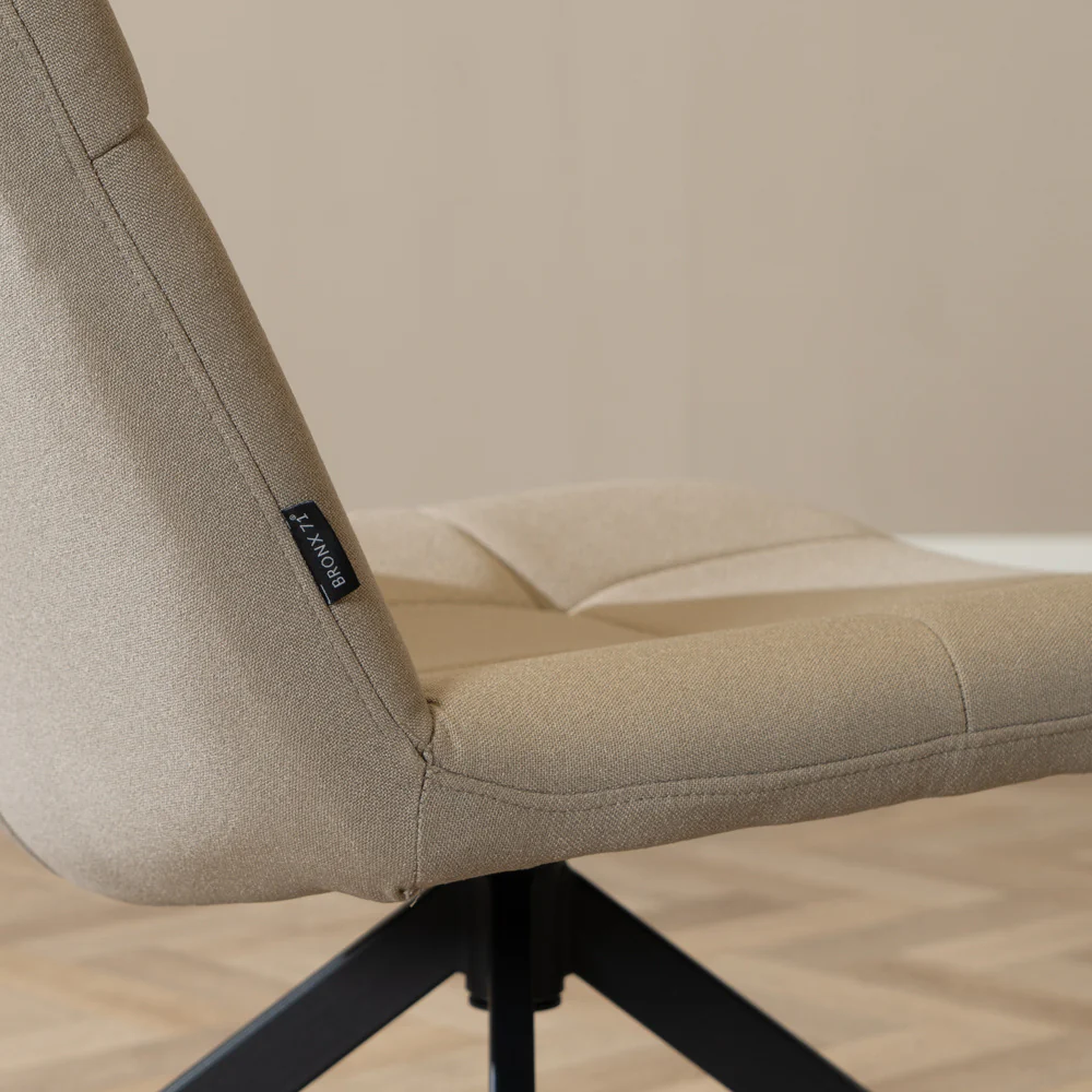 Bronx71 Scandinavische fauteuil Eevi gerecyclede stof taupe - Image 4