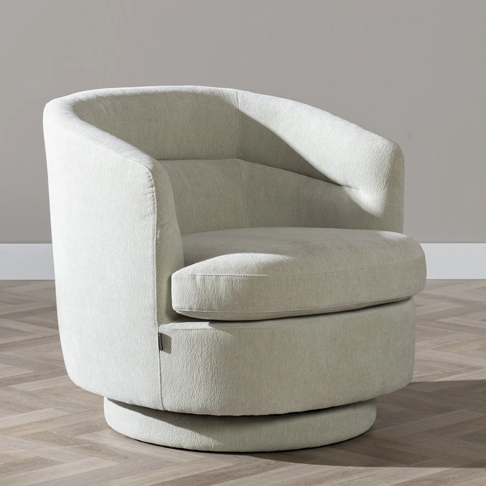 Bronx71 Scandinavische fauteuil Valerie draaibaar chenille mintgroen - Image 2