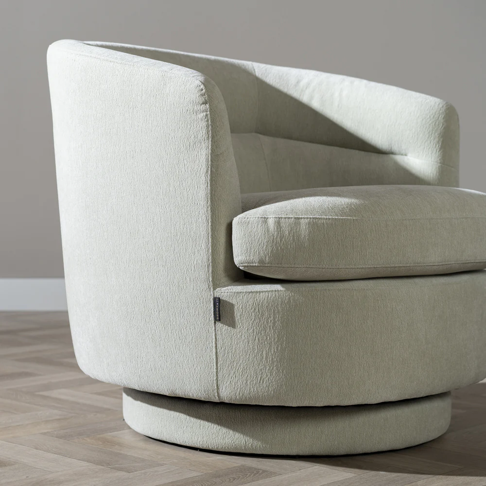 Bronx71 Scandinavische fauteuil Valerie draaibaar chenille mintgroen - Image 3