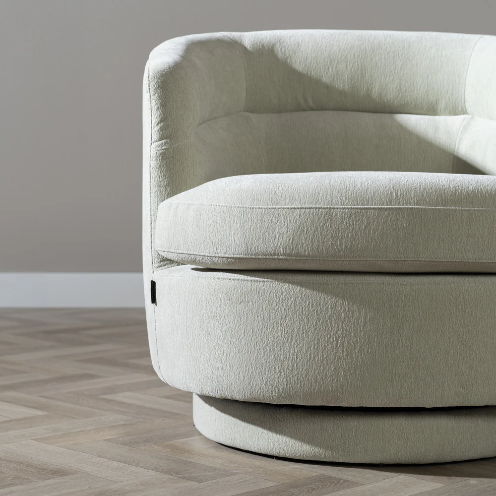 Bronx71 Scandinavische fauteuil Valerie draaibaar chenille mintgroen - Image 4