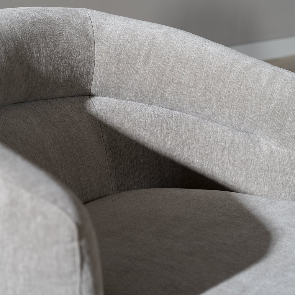 Bronx71 Scandinavische fauteuil Valerie draaibaar chenille taupe - Image 5