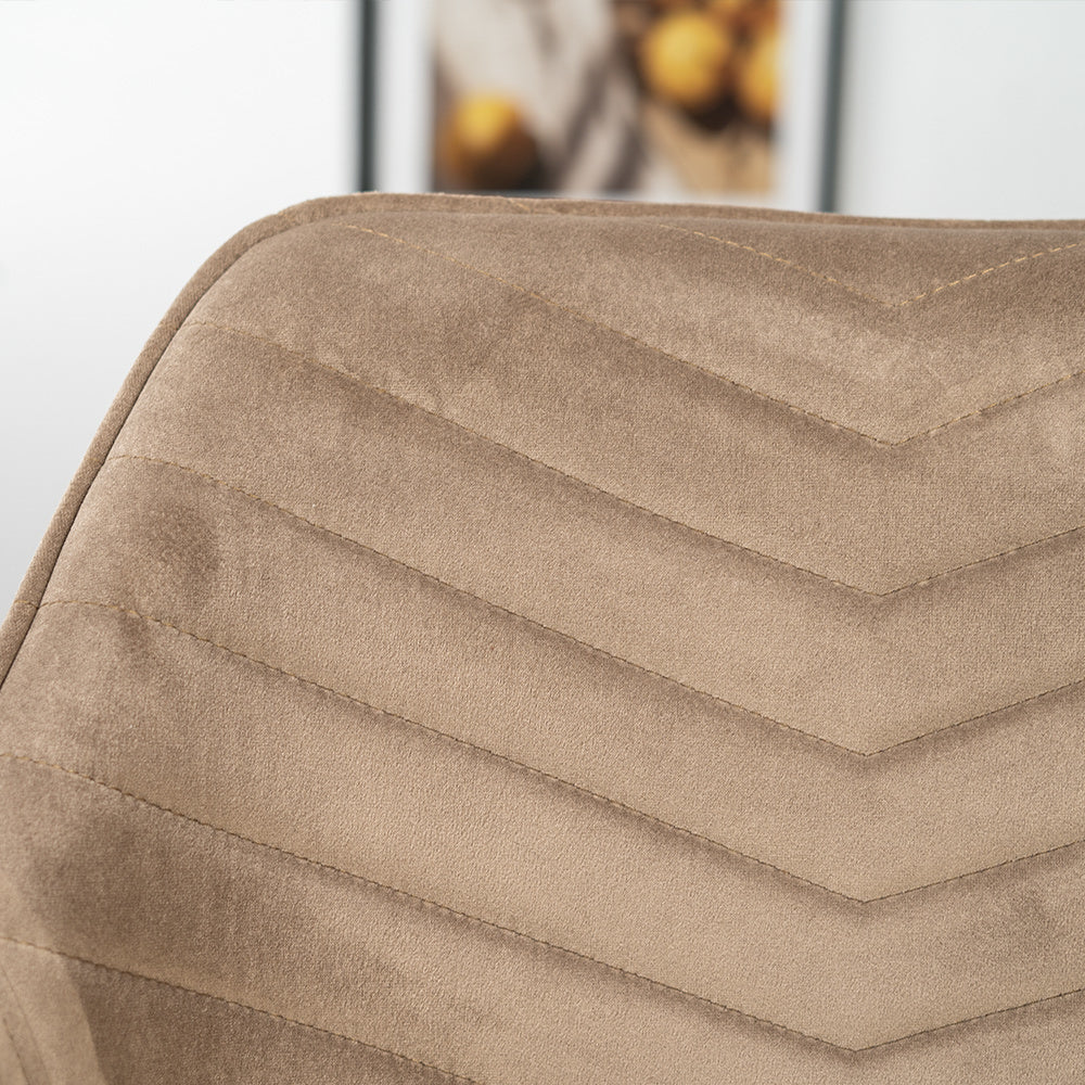 Bronx71 Velvet barkruk Fiona taupe 65-78 cm - Barkrukken set van 2 - Image 3